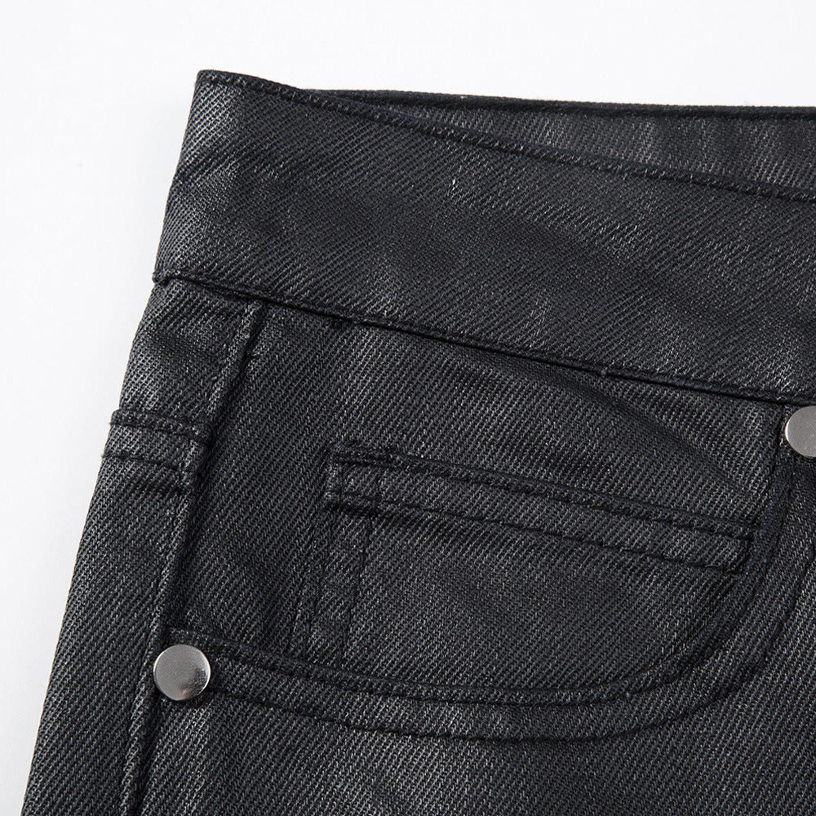 Japanese Brand Black Coated Denim Jeans Size US 30 / EU 46 - 3 Thumbnail