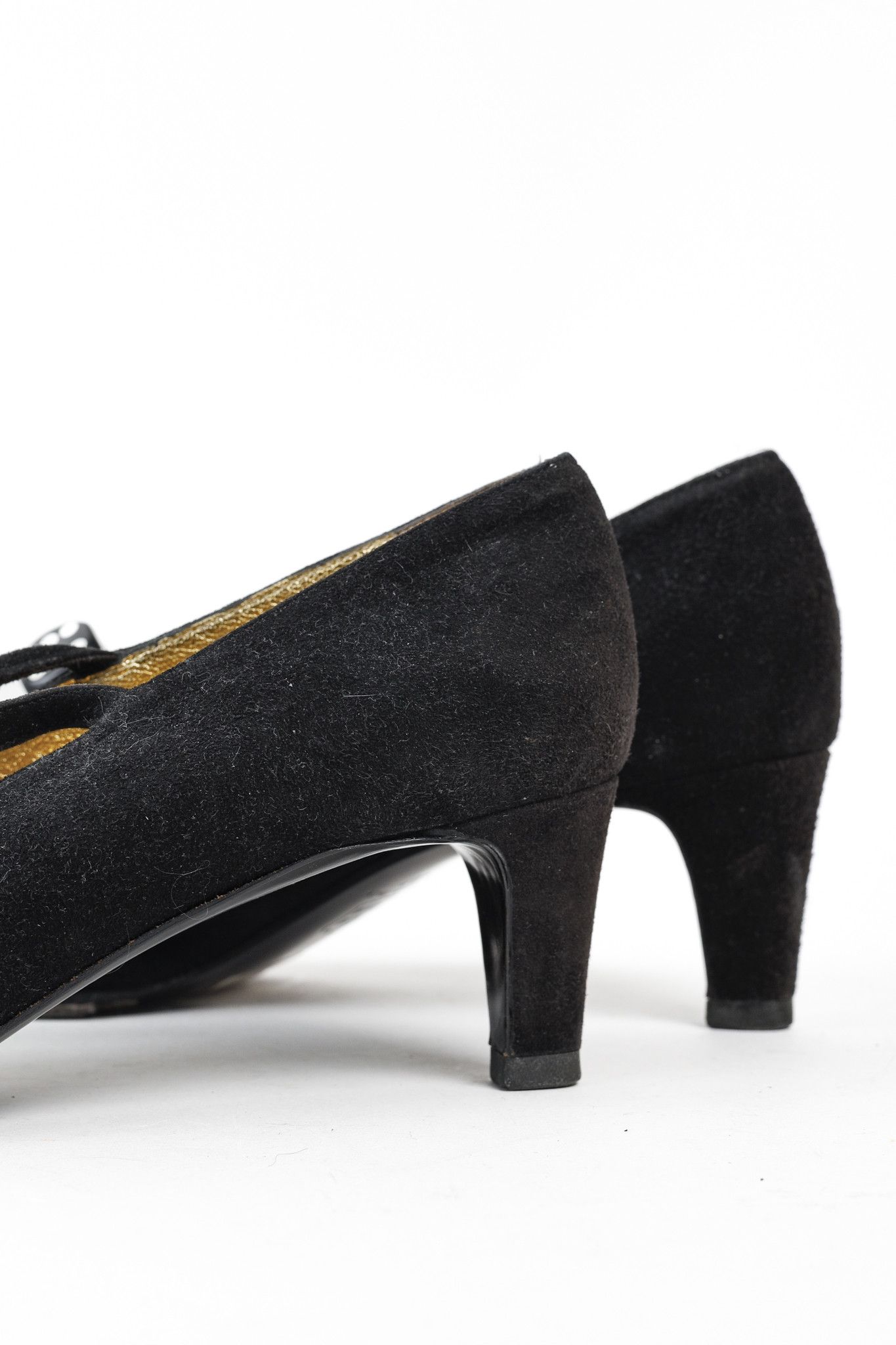 Moschino Moschino Vintage Black Suede Lucky Dice Pumps Size US 6.5 / IT 36.5 - 8 Thumbnail