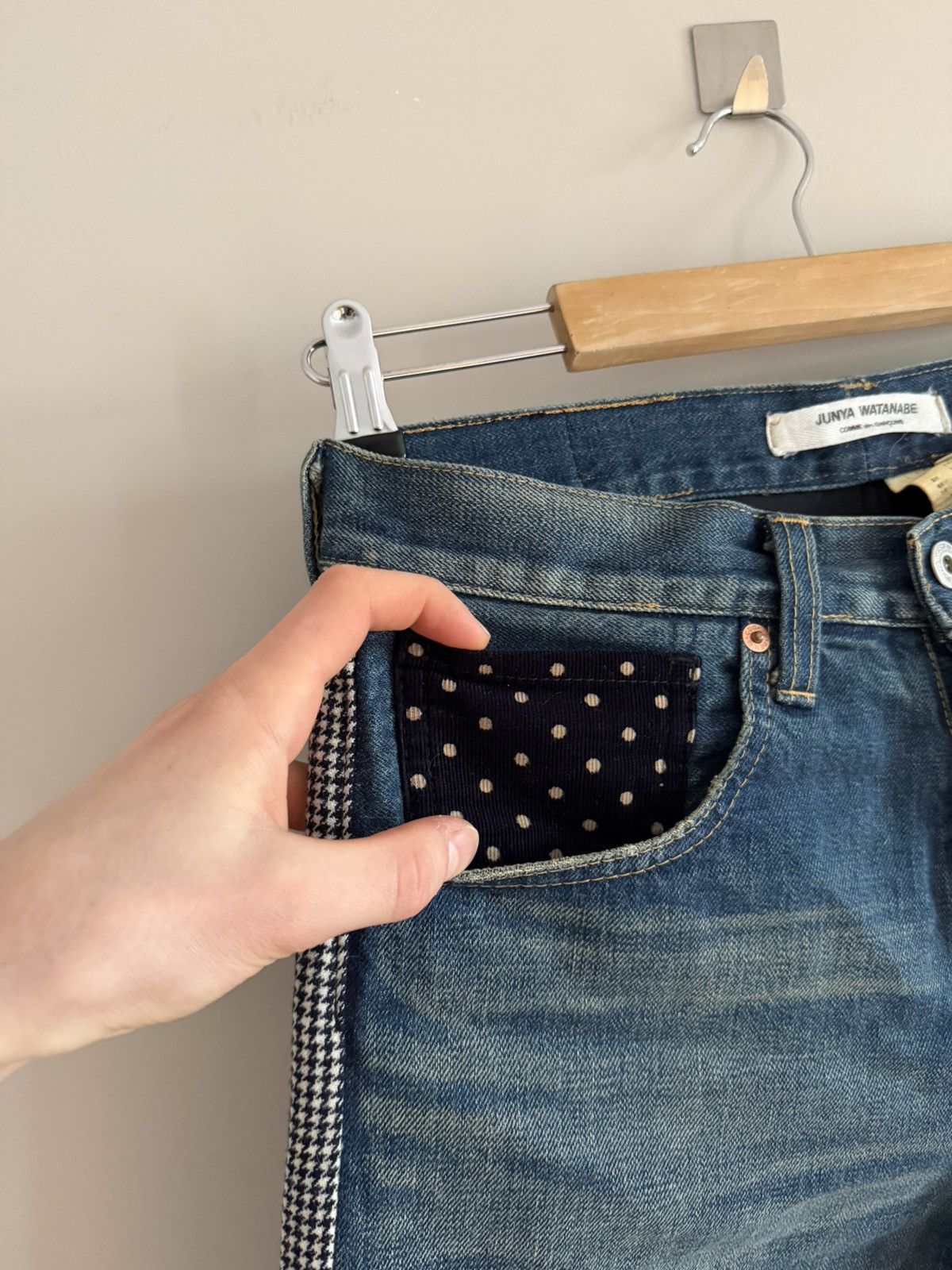 Junya Watanabe Vintage Japan Junya Watanabe CDG Hybrid Denim Wool Pants Size US 30 / EU 46 - 2 Thumbnail