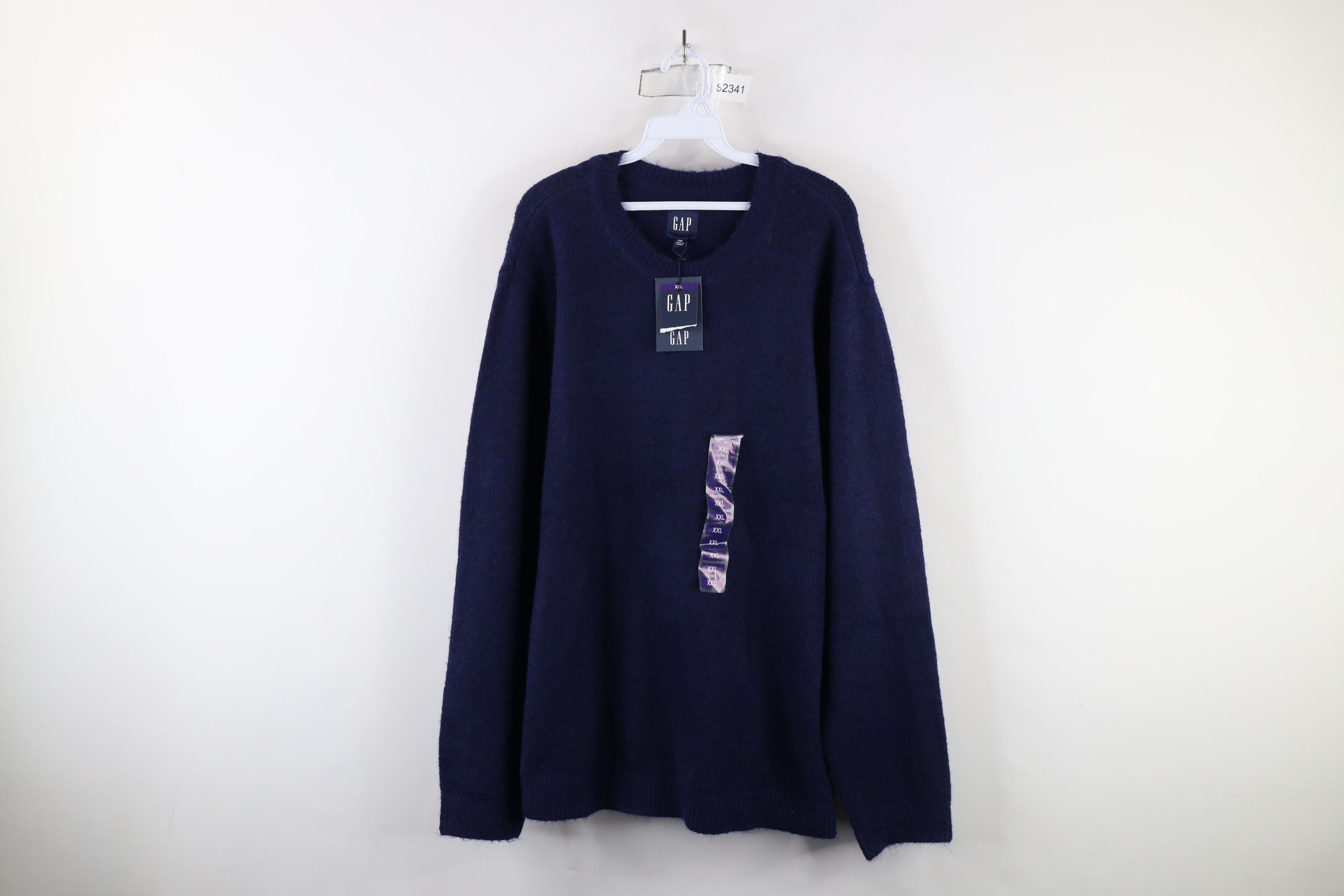 Gap × Vintage New Gap Stretch Ribbed Knit Crewneck Sweater Heather Blue Size US XXL / EU 58 / 5 - 1 Thumbnail
