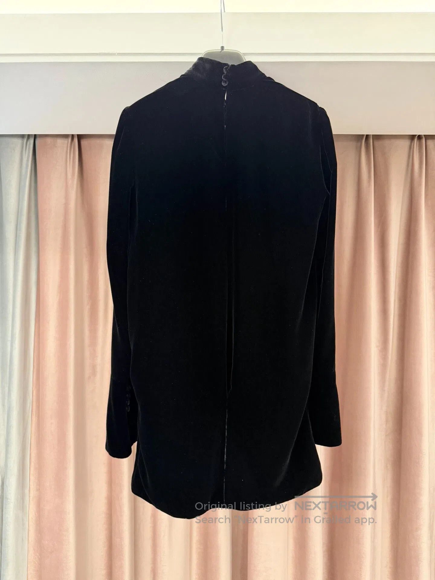 Saint Laurent Paris Saint Laurent Black Velvet Dress. Size S / US 4 / IT 40 - 5 Thumbnail