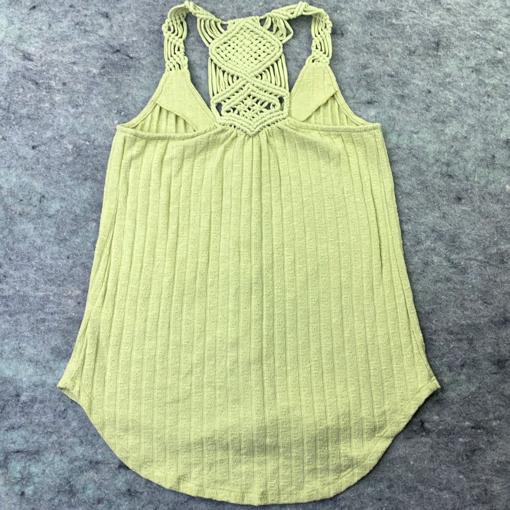 Vintage Maurices Womens Shirt Tank XS Green Crochet Solid Halter Button Down Sleeveless Top Size XS / US 0-2 / IT 36-38 - 6 Thumbnail