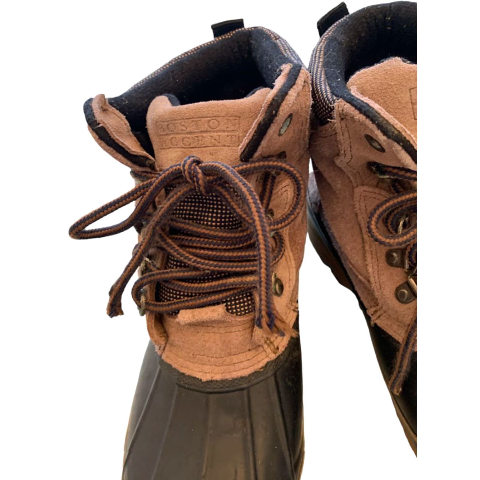 Vintage VINTAGE Boston Accent Sleek Women’s Lace Up Winter Boots Tan Suede Navy Blue 9M Blue Suede Winter Boots Women’s Shoes Duck Boots Size US 9 / IT 39 - 6 Thumbnail