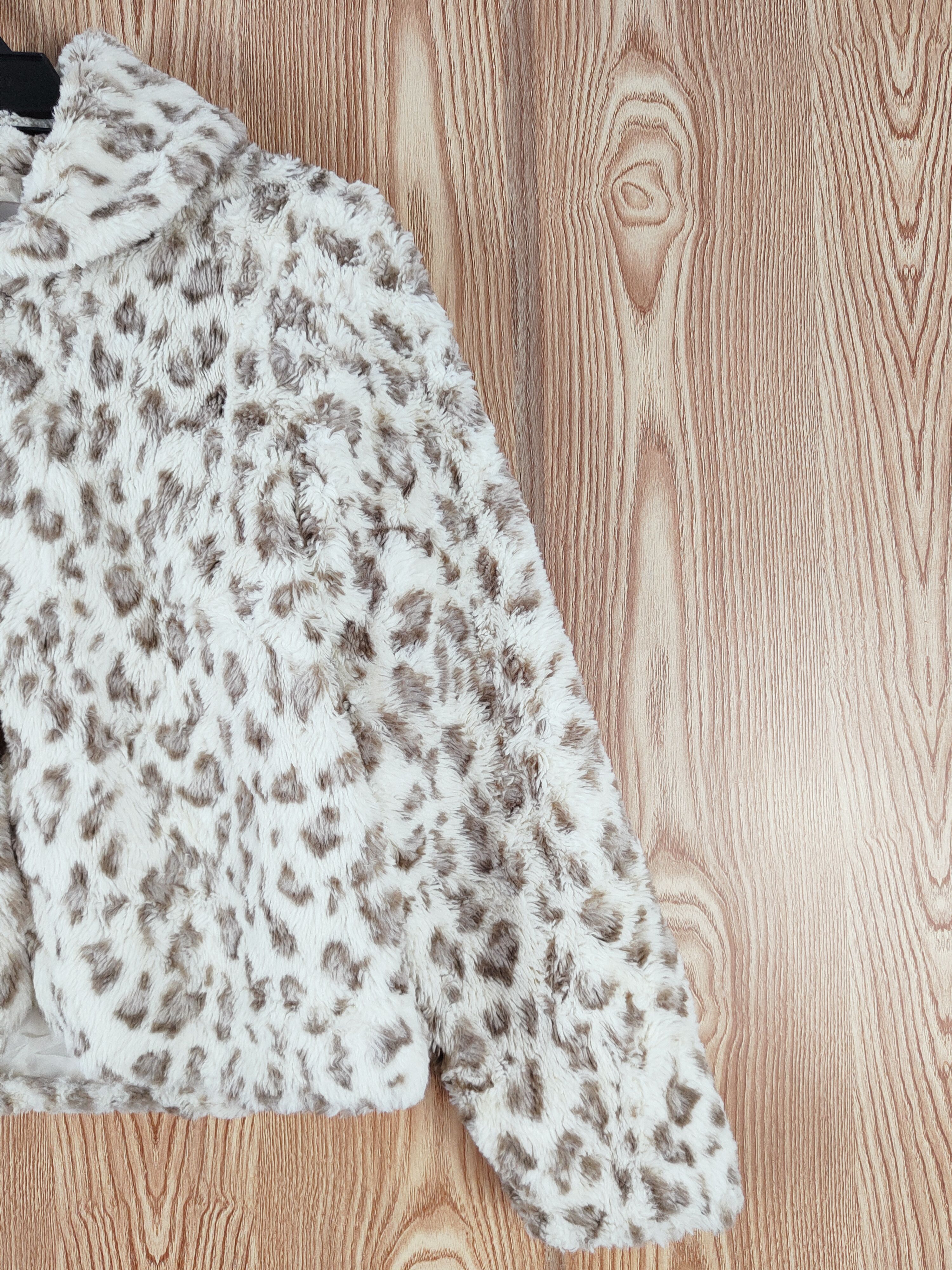 Japanese Brand × Vintage Earth Music & Ecology Cream Leopard Fur Mohair Cardigan Size S / US 4 / IT 40 - 5 Thumbnail