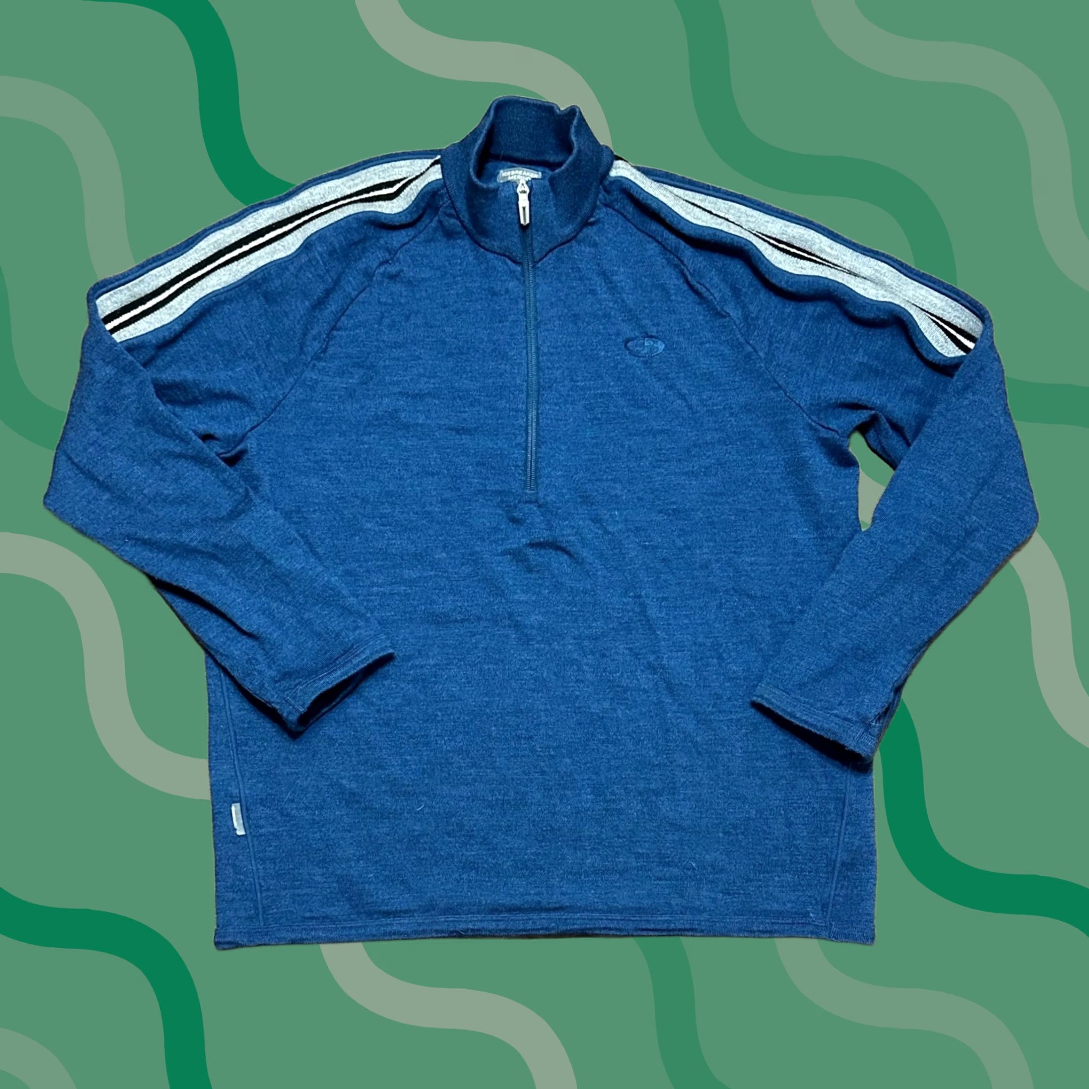 Icebreaker Icebreaker Coronet Wool 1/4 Zip Performance Pullover Mens Sz Large Blue Size US L / EU 52-54 / 3 - 1 Thumbnail