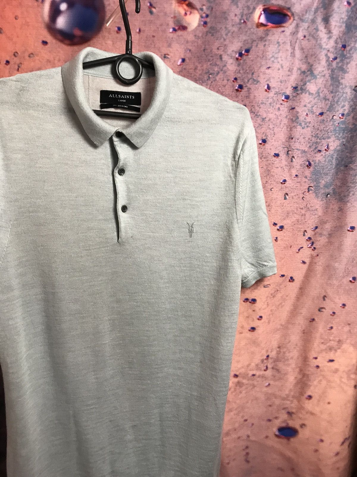 Allsaints Allsaints luxury streetwear wool polo tee Size US L / EU 52-54 / 3 - 1 Thumbnail