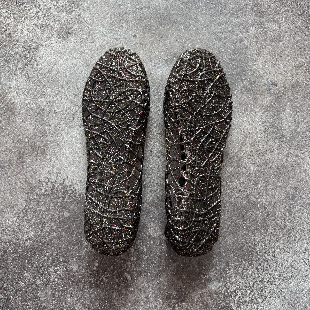 Hysteric Glamour Anglomania Y2K Transparent Glitter Jelly Flats Mesh Ballet Size US 9 / IT 39 - 5 Thumbnail