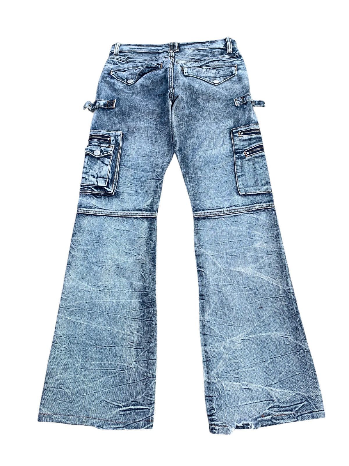 semanticdesign FLARE SEMANTIC DESIGN CARGO PUNK BONDAGE DISTRESSED DENIM Size US 29 - 4 Thumbnail