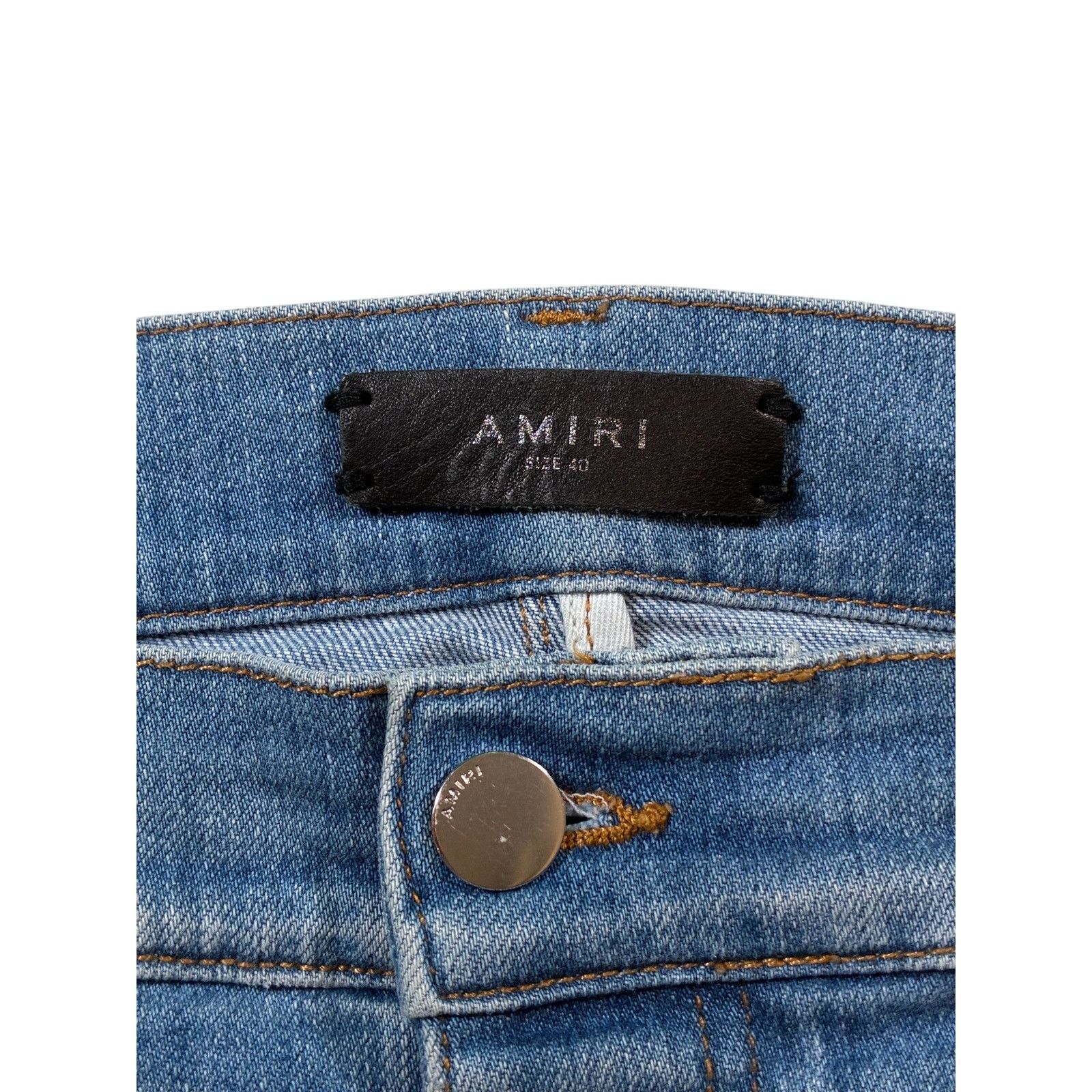 Amiri Amiri MX1 Aloha Light Wash Patch Jeans Size US 40 / EU 56 - 4 Thumbnail