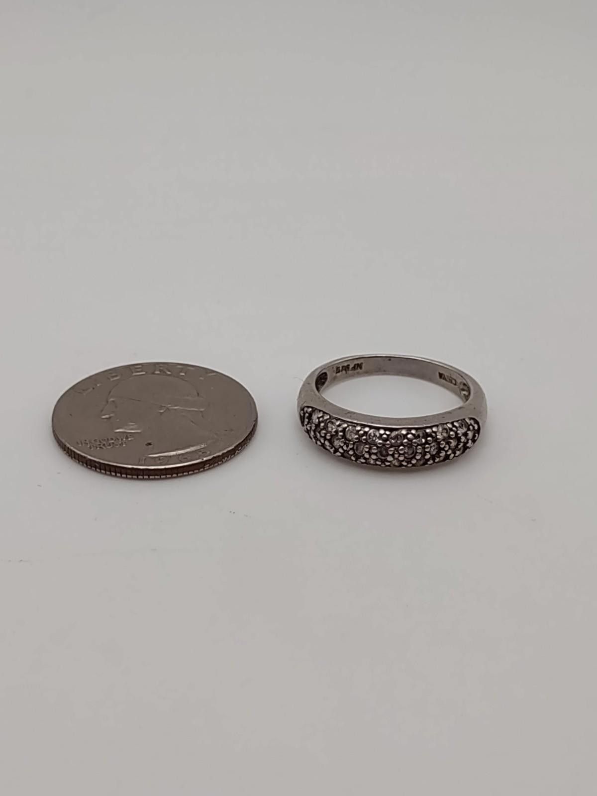 The Unbranded Brand Sterling Silver 925 CZ Pave Band Ring Size 8 Size ONE SIZE - 3 Thumbnail