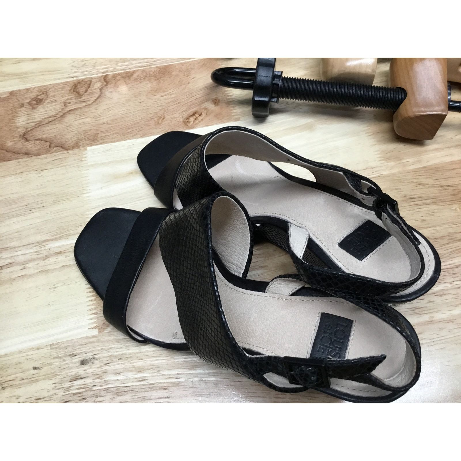 Other Louise et Cie Quarza Black Women's 7 Wedge Sandals Size US 7 / IT 37 - 4 Thumbnail