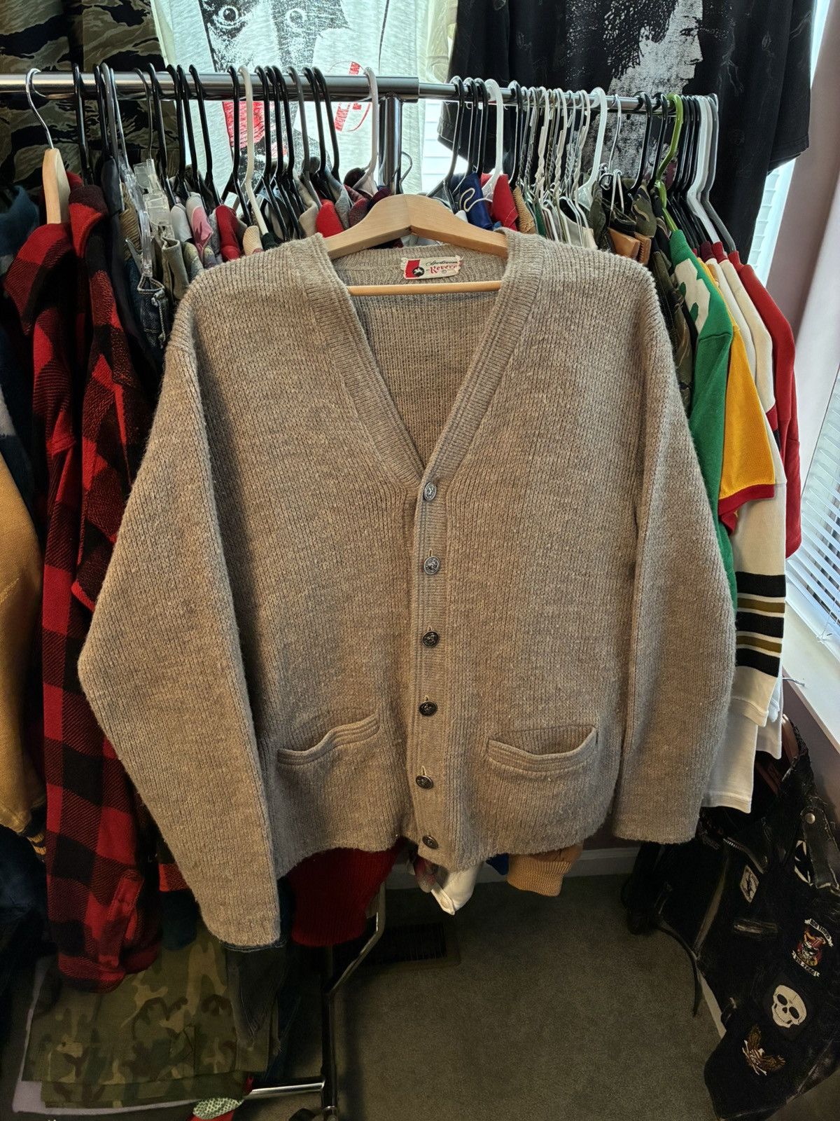 Vintage Vintage 1960’s Kurt Cobain style Mohair cardigan sweater Size US L / EU 52-54 / 3 - 1 Thumbnail