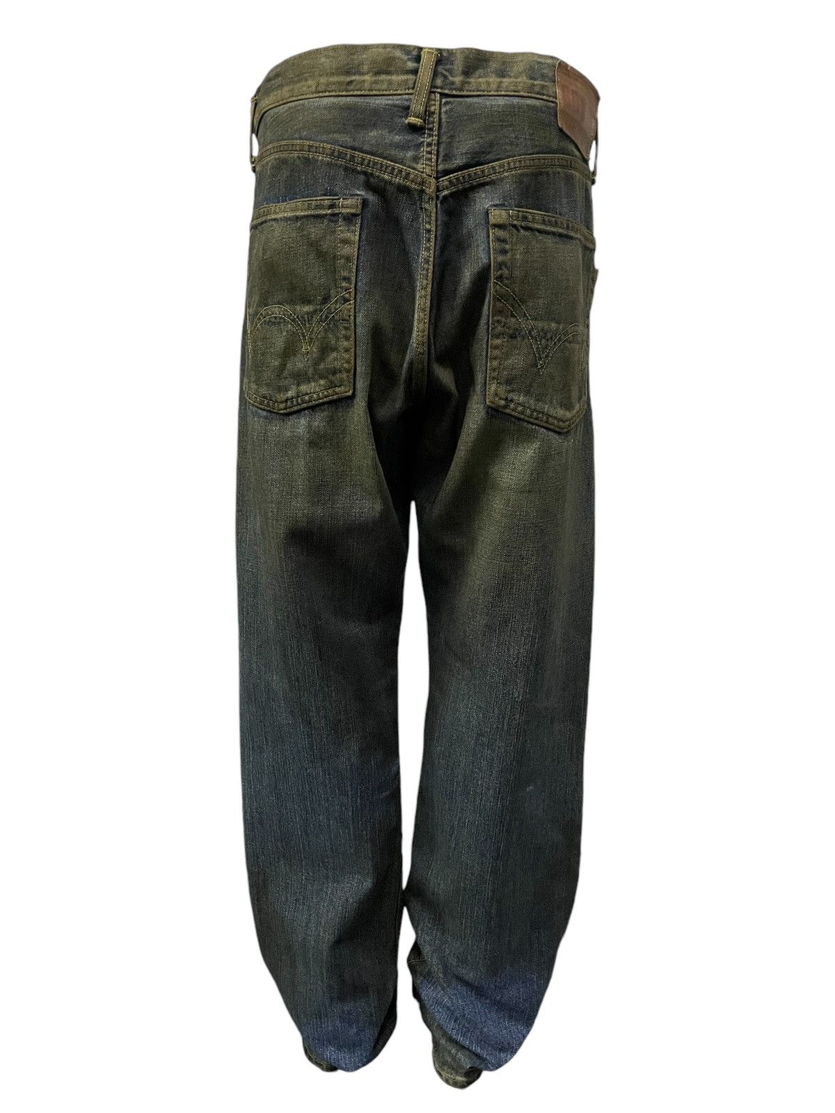 Edwin × Hysteric Glamour Vintage Edwin 505zx Mud Dirty Mud Wash Loose Selvedge Jeans Size US 33 - 3 Thumbnail