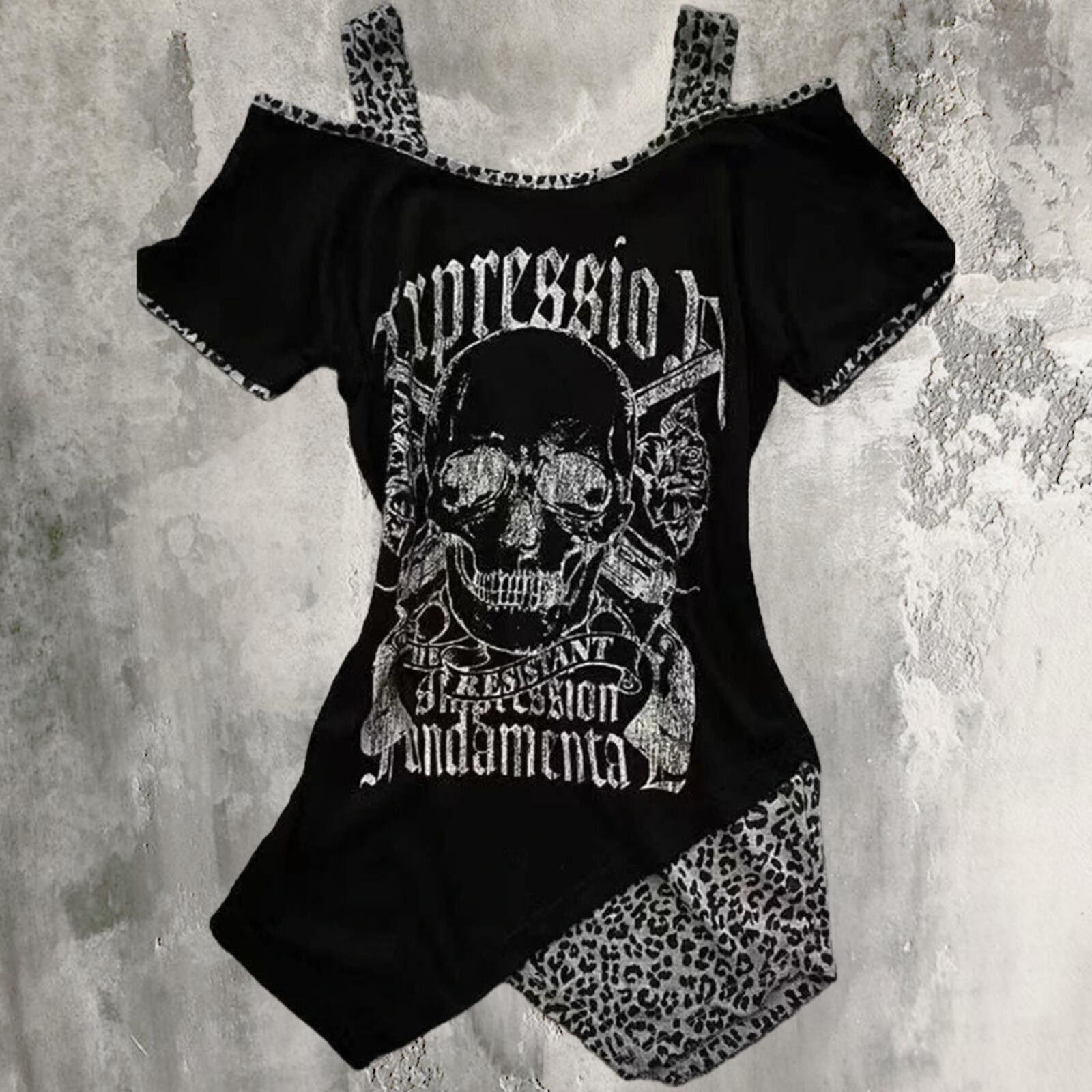 Vintage skull graphic off shoulder top Size M / US 6-8 / IT 42-44 - 2 Thumbnail
