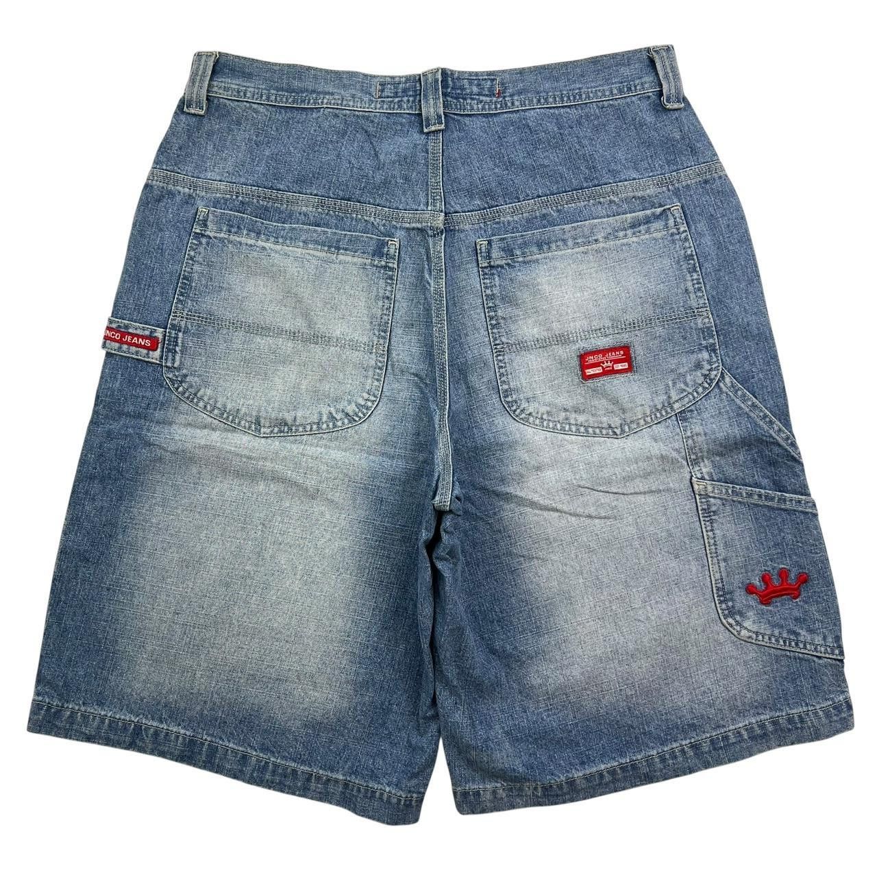 JNCO Vintage Jnco Red Crown Carpenter Denim Shorts Jorts Waist 34 Size US 34 / EU 50 - 1 Thumbnail