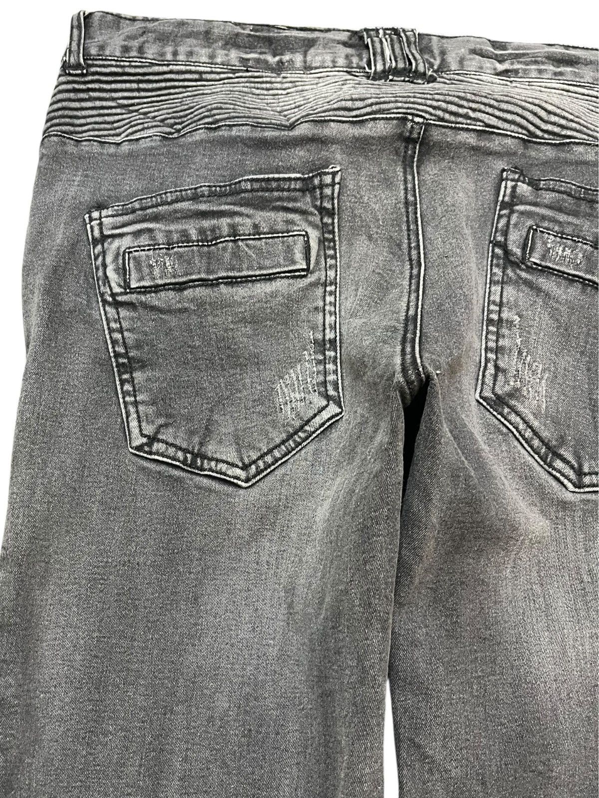 In The Attic Vintage In the Attic Homme Biker Double Knee Denim Size US 31 - 9 Thumbnail