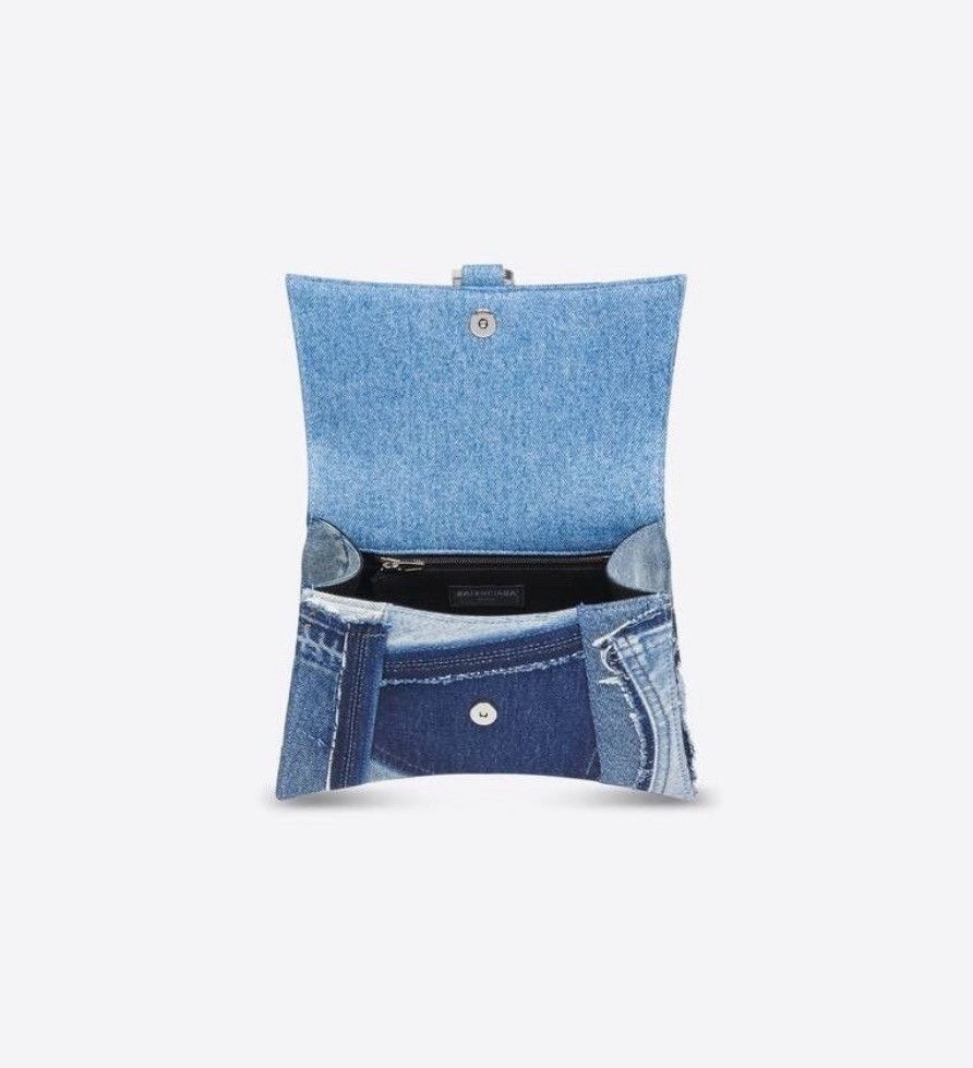 Balenciaga Hourglass Small Denim Hand Bag In Denim Size ONE SIZE - 4 Thumbnail