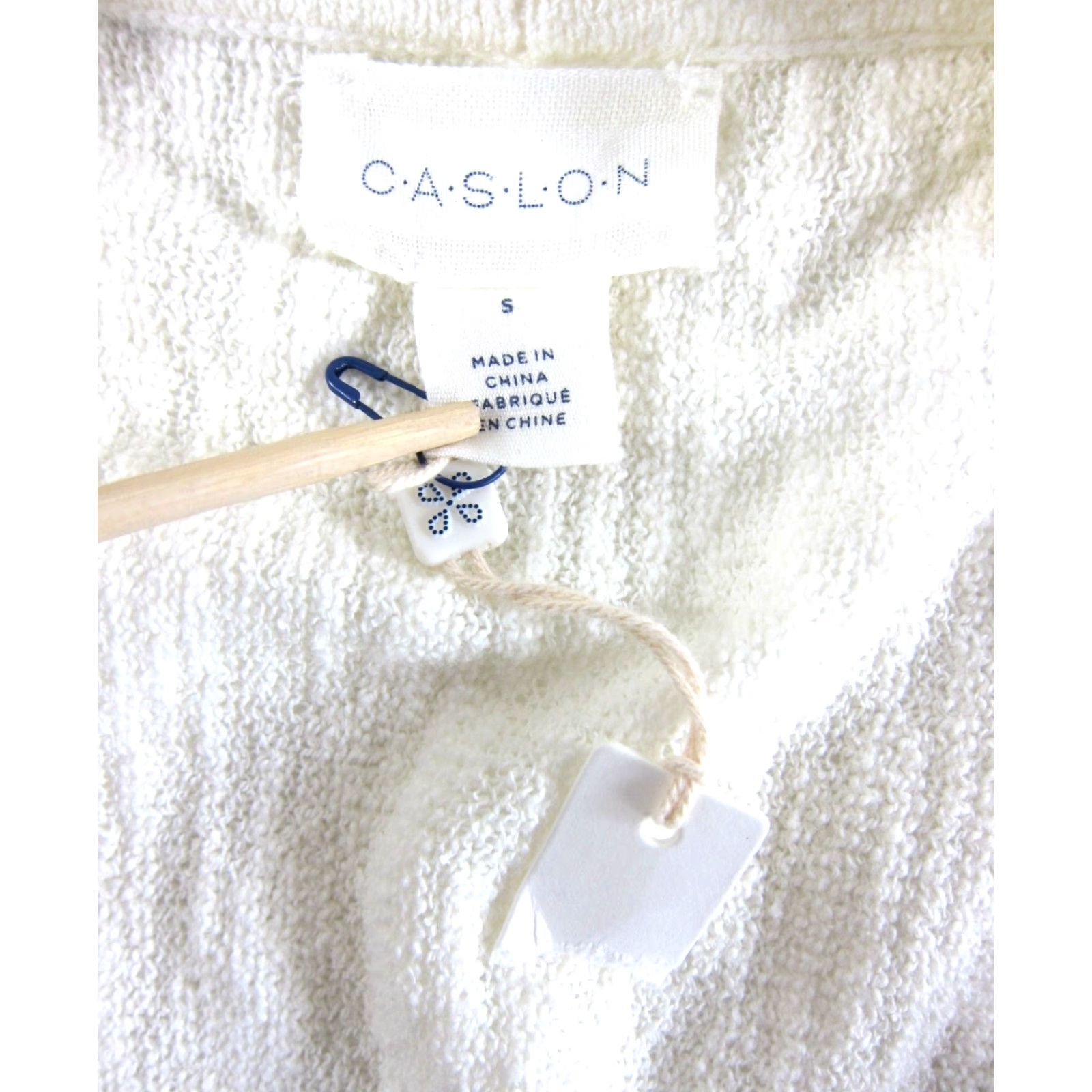 Vintage CASLON Ivory Cardigan Sweater Open Pocket Knit Small Womens Holiday Autumn Winter Size S / US 4 / IT 40 - 4 Thumbnail