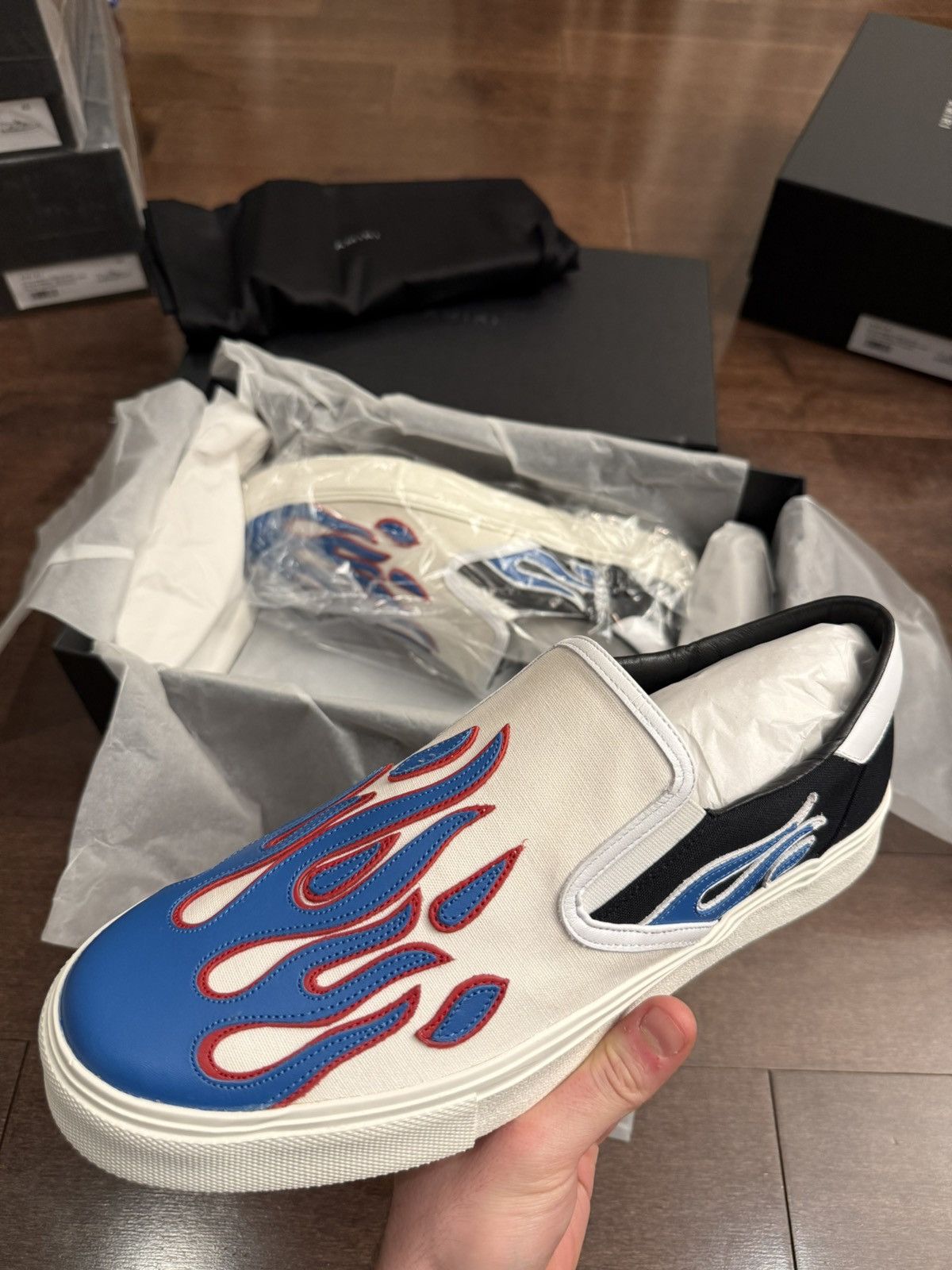 Amiri AMIRI Flame Slip-On Sneakers Size US 10 / EU 43 - 2 Thumbnail