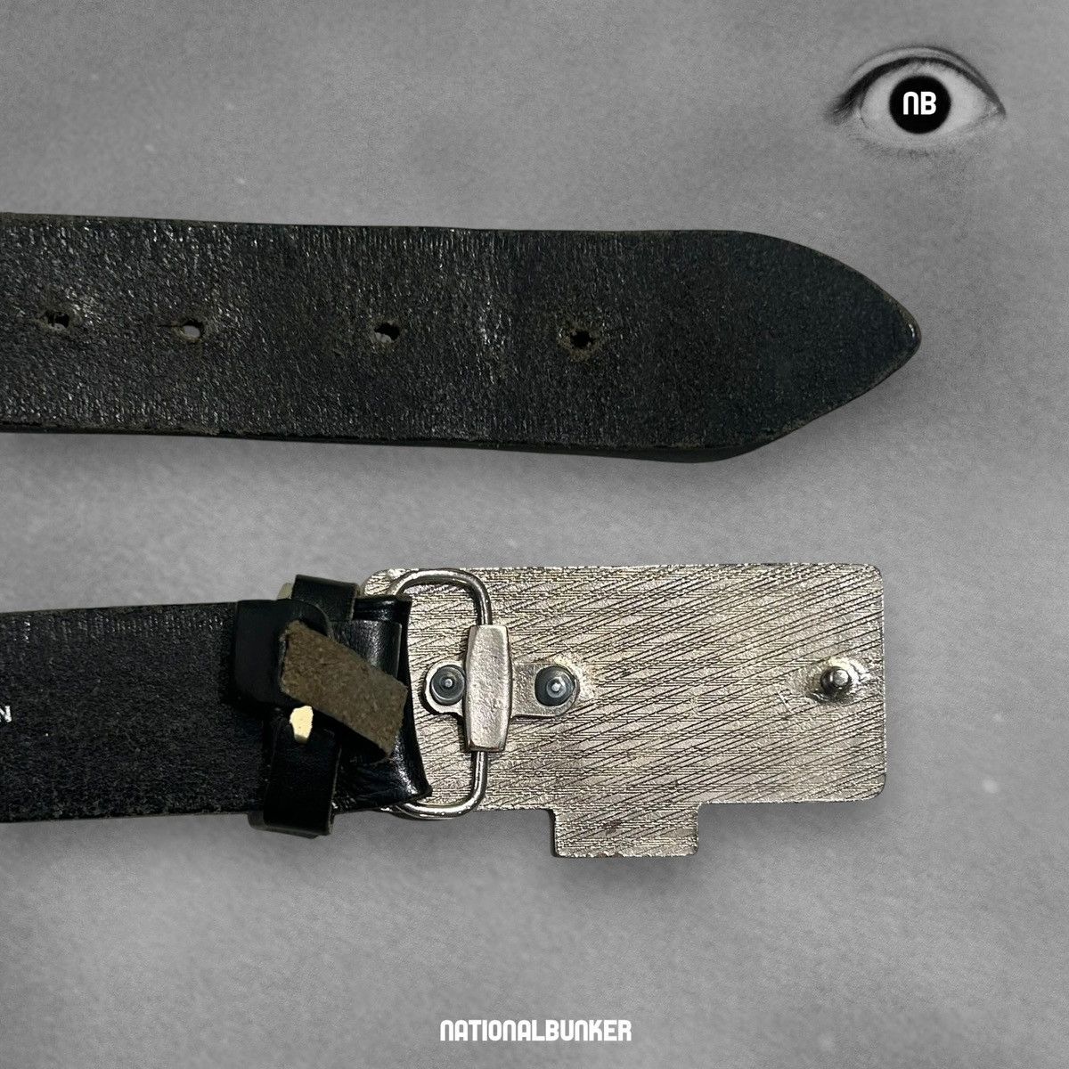 Jean Paul Gaultier Jean Paul Gaultier Jeans Big Buckle Belt Black Size ONE SIZE - 5 Thumbnail