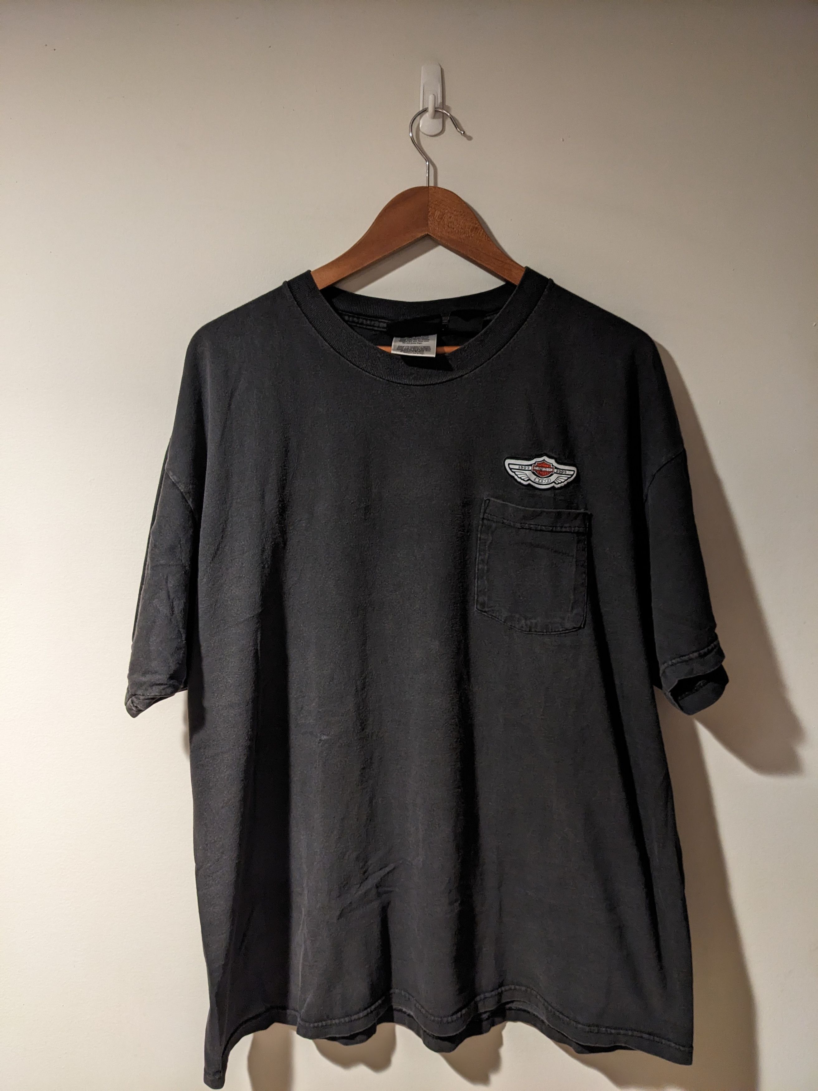 Harley Davidson × Vintage Vintage Y2K Harley Davidson Motorcycle Wisconsin 100 T-Shirt Size US XL / EU 56 / 4 - 3 Thumbnail