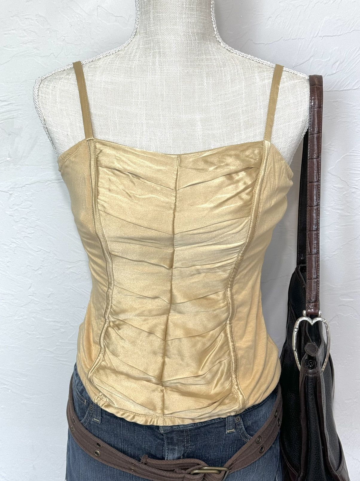 Other Cache Vintage Silk Gold Women’s Tank Top Size XS Size XS / US 0-2 / IT 36-38 - 2 Thumbnail