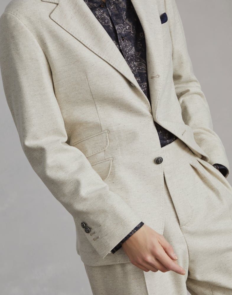 Brunello Cucinelli o1w1db10825 Suit-Type Jacket in Medium Yellow Size US L / EU 52-54 / 3 - 2 Thumbnail