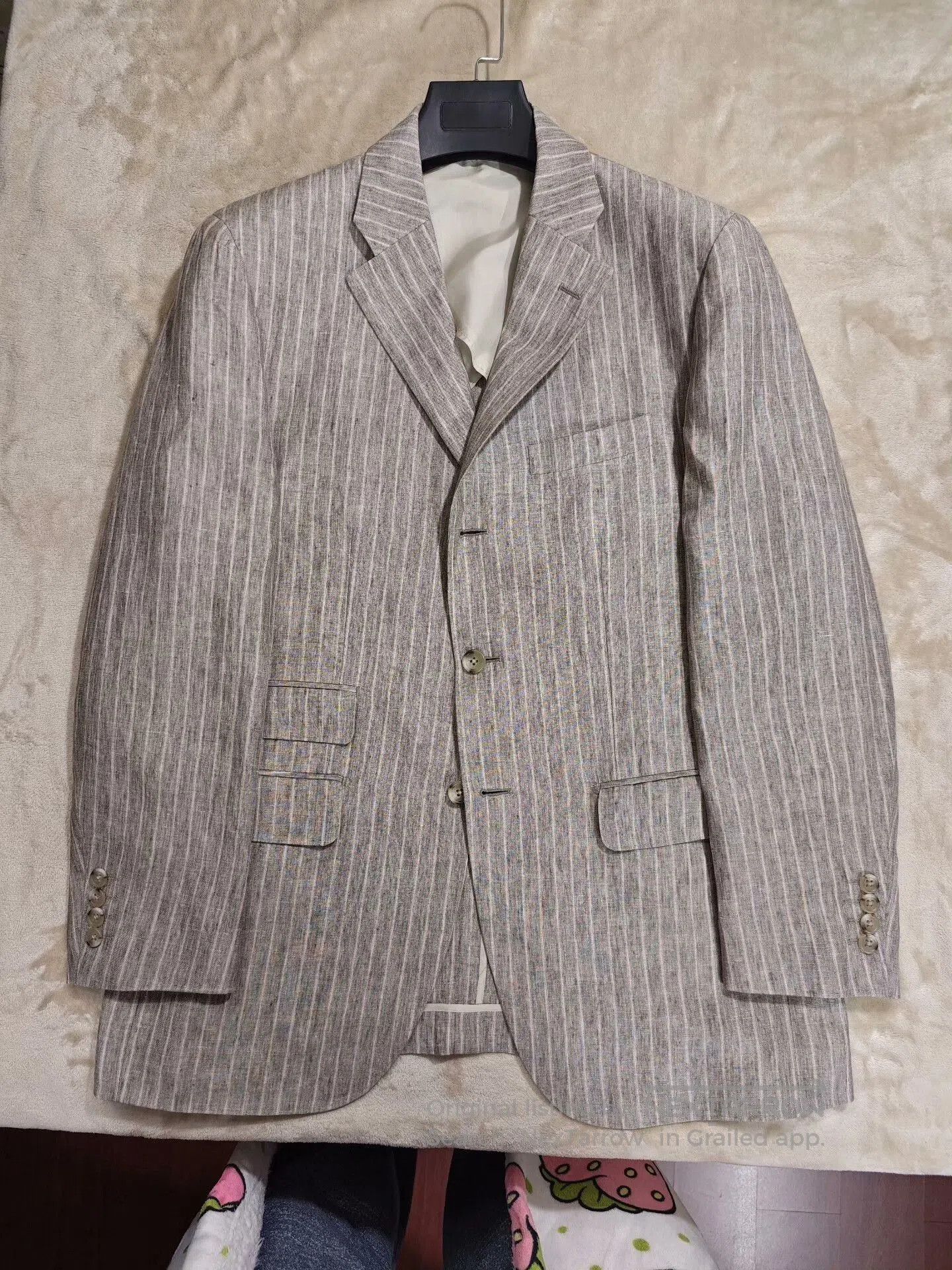 Zanieri Custom Italian Linen Blend Suit Jacket. Size US L / EU 52-54 / 3 - 5 Thumbnail