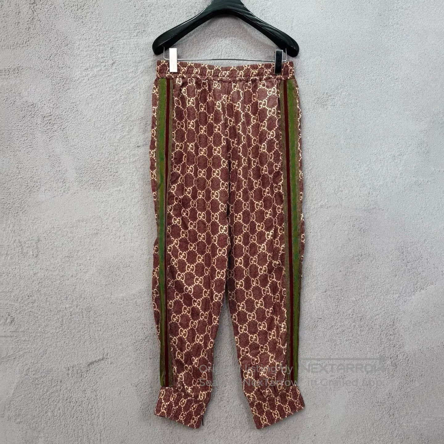 Gucci Guicci sizem GG pattern checkered silk casual pants Size 28" / US 6 / IT 42 - 2 Thumbnail