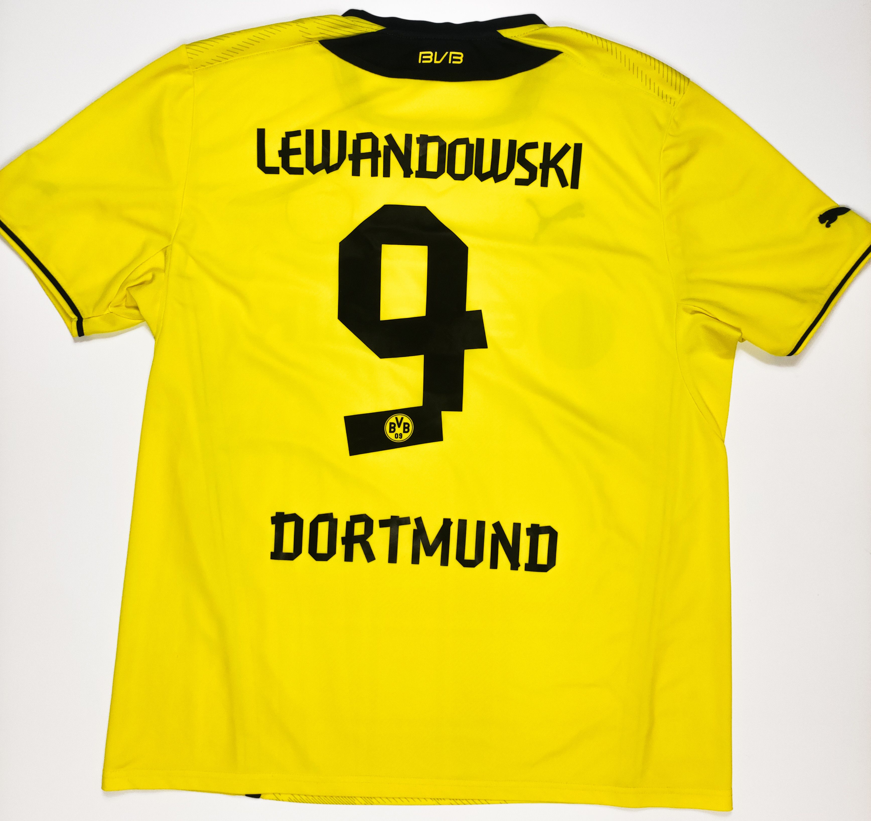 Puma Lewandowski #9 Borussia Dortmund 2013 2014 Puma Home Shirt Size US XL / EU 56 / 4 - 1 Thumbnail