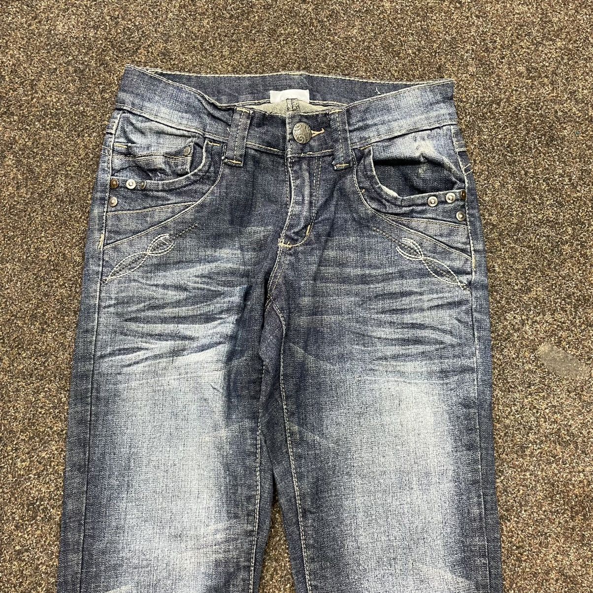 Vintage Y2K Baggy Wide Leg Bootcut Faded Jeans Streetwear Grunge Size 32" / US 10 / IT 46 - 4 Thumbnail