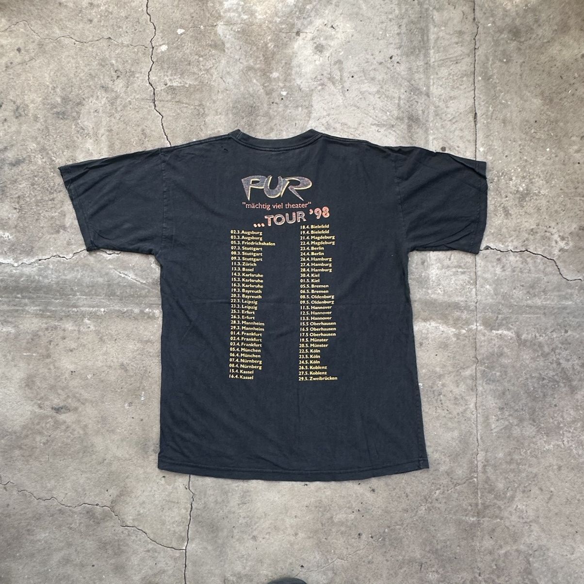 Band Tees Vintage 1995 PUR German Pop Rock Band Tour T-Shirt Size US XL / EU 56 / 4 - 6 Thumbnail