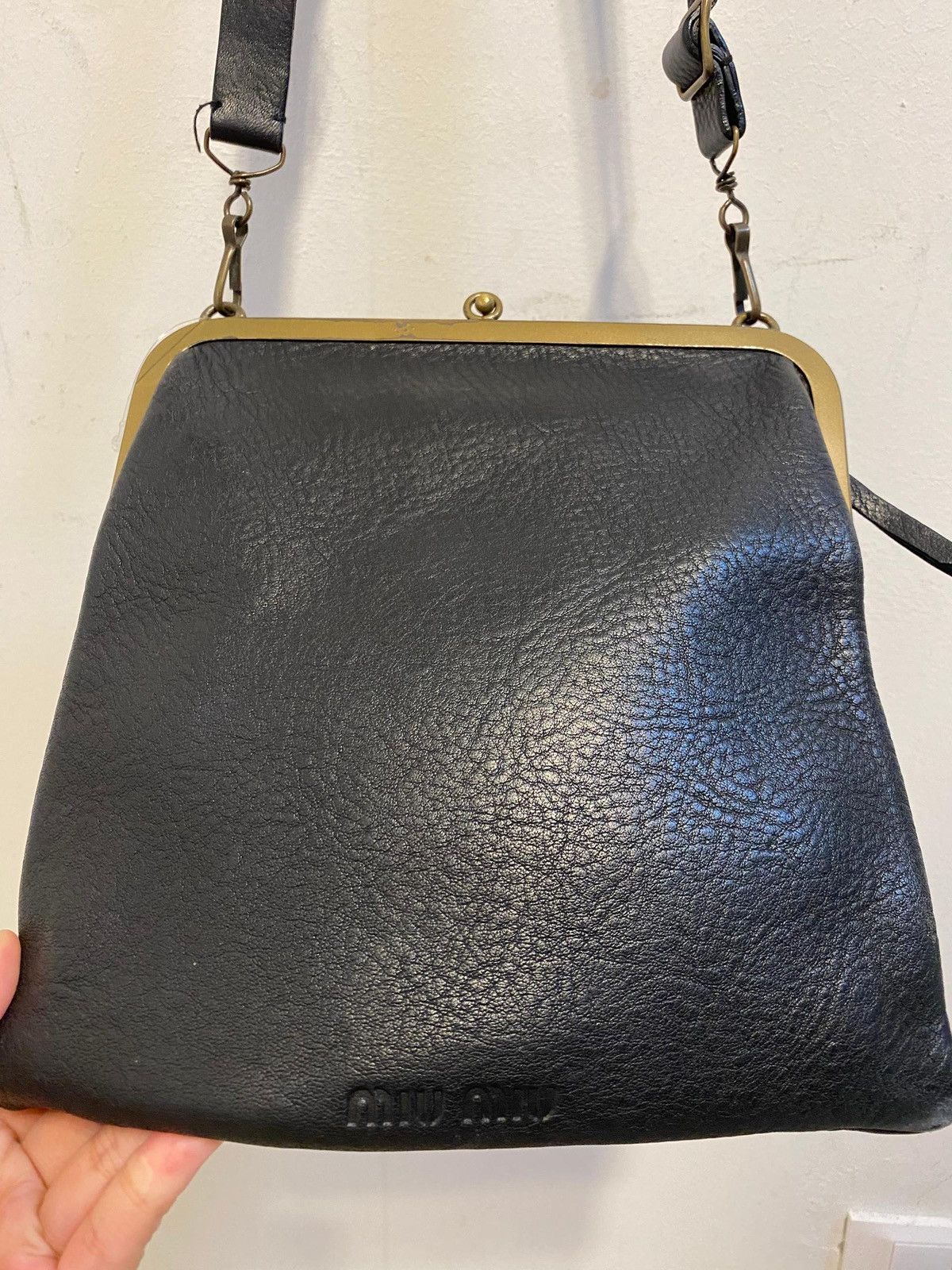 Miu Miu iu Miu Vintage Crystal Frame Leather Bag Size ONE SIZE - 1 Thumbnail