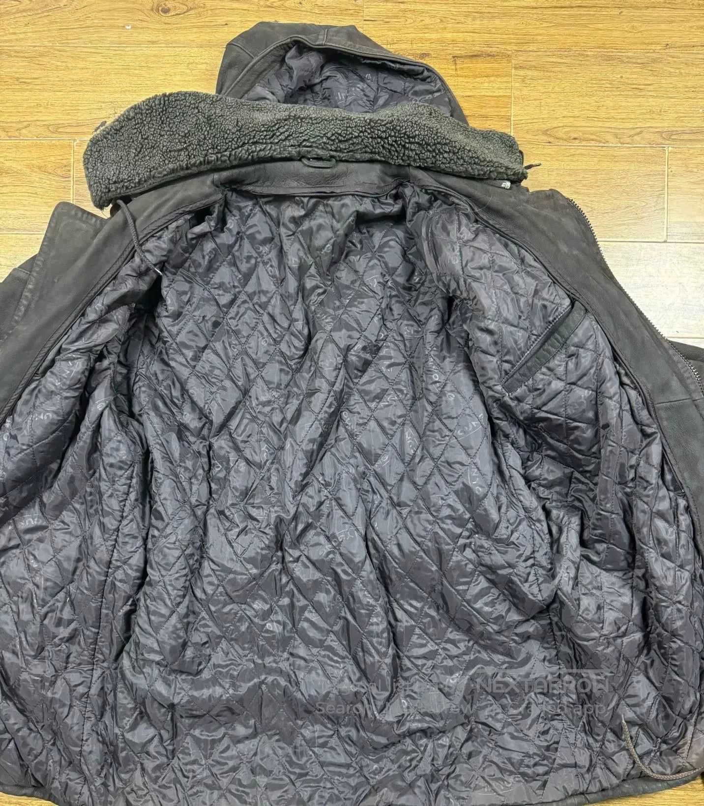 ADAPTATION Adventure Hooded Leather Jacket for Men. Size US XL / EU 56 / 4 - 3 Thumbnail