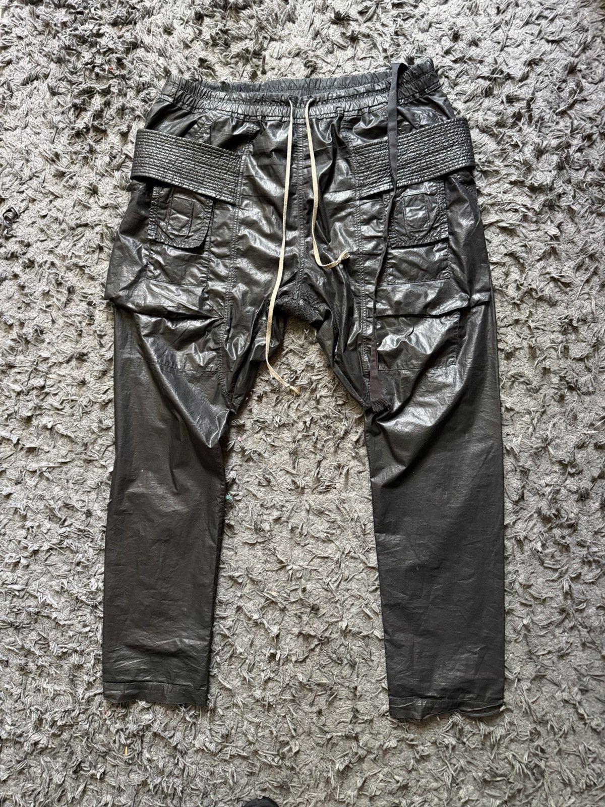 Rick Owens Waxed Creatch Pants