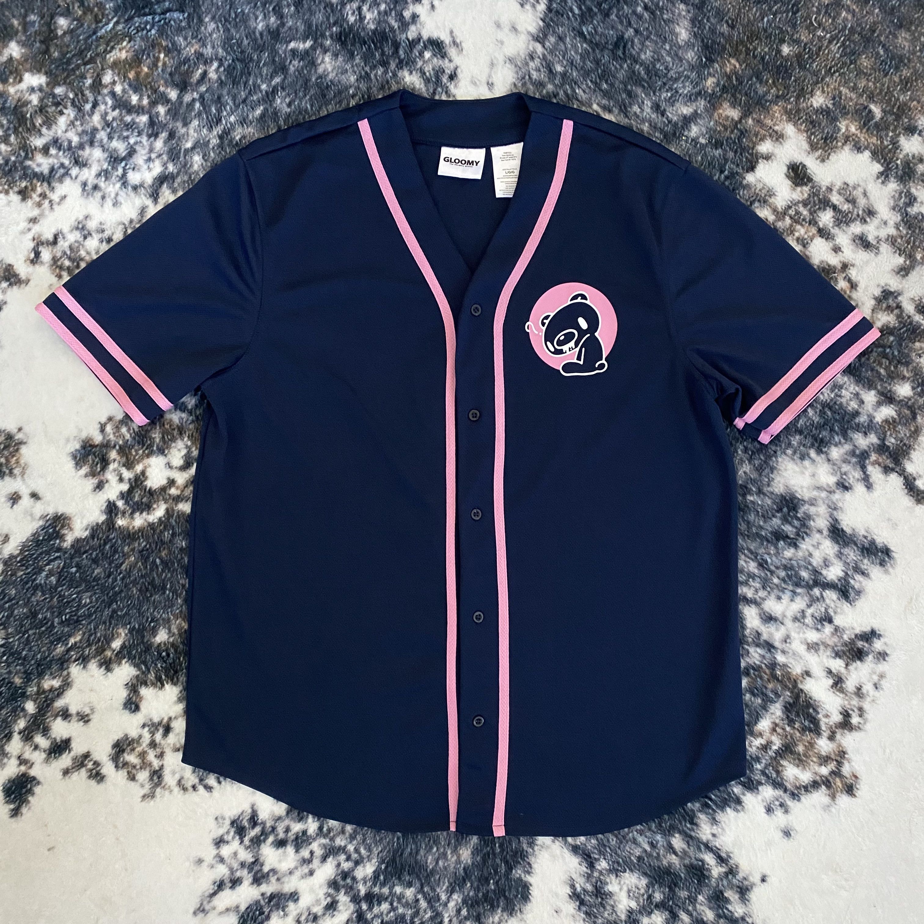 Other Graphic Bear Baseball Jersey in Navy and Pink Size US L / EU 52-54 / 3 - 1 Thumbnail