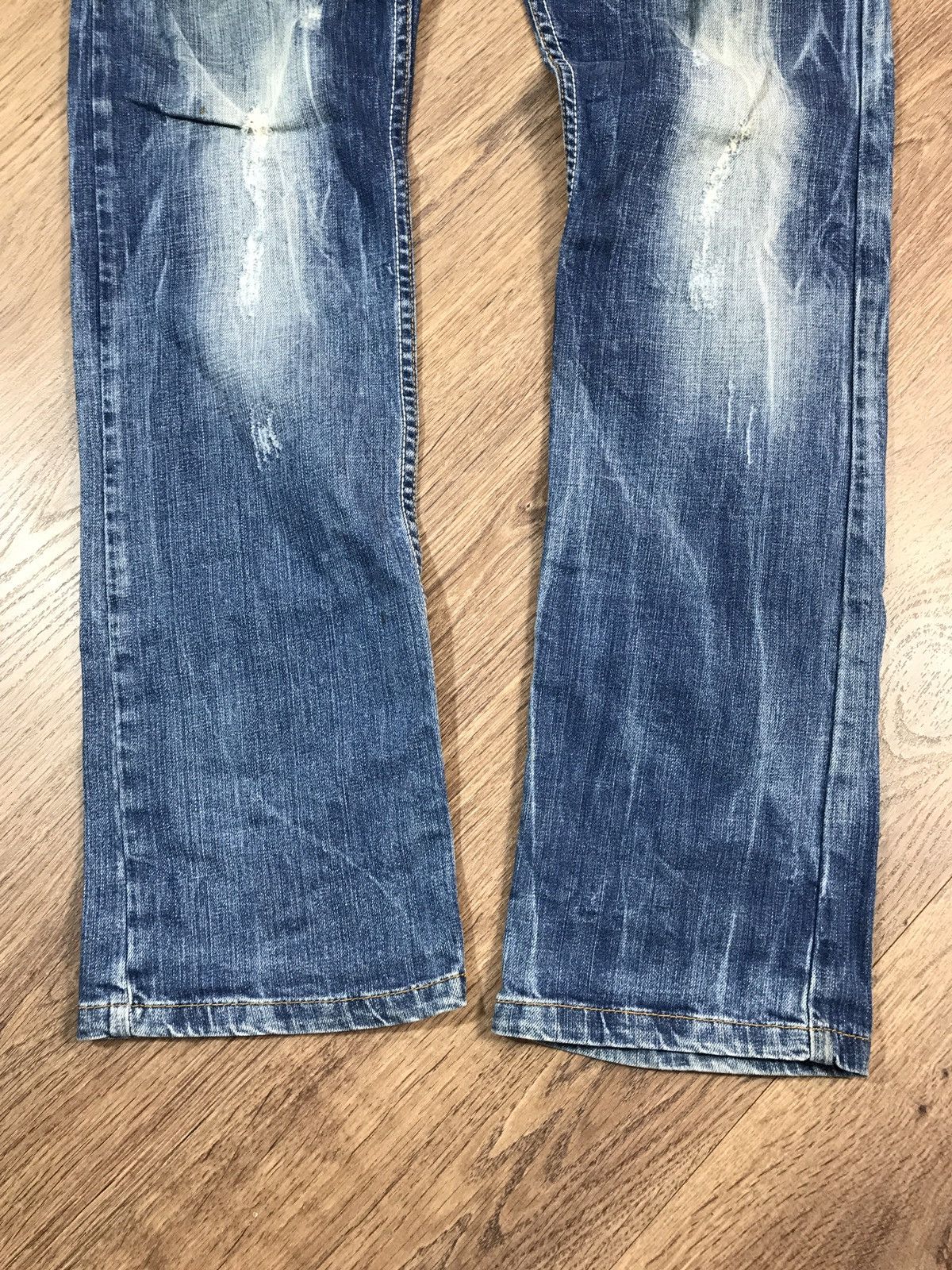 Japanese Brand × Takeshy Kurosawa × Vintage Vintage Takeshy Kurosawa Distressed Jeans Japanese Style Size US 34 / EU 50 - 2 Thumbnail