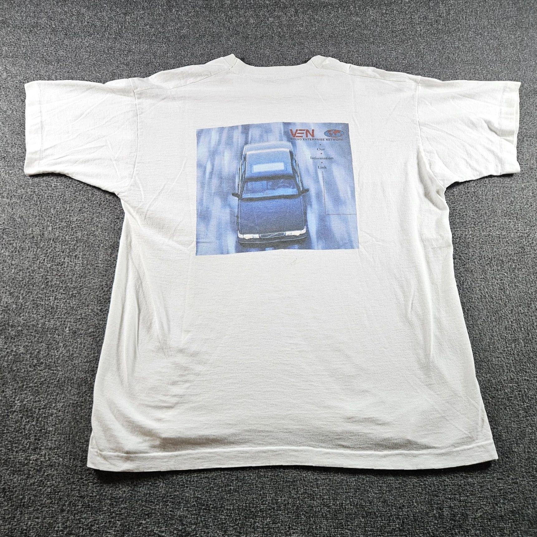 Vintage Volvo VEN Enterprise Network Shirt Mens XL White Car Graphic Tee Promo Size US XL / EU 56 / 4 - 7 Thumbnail