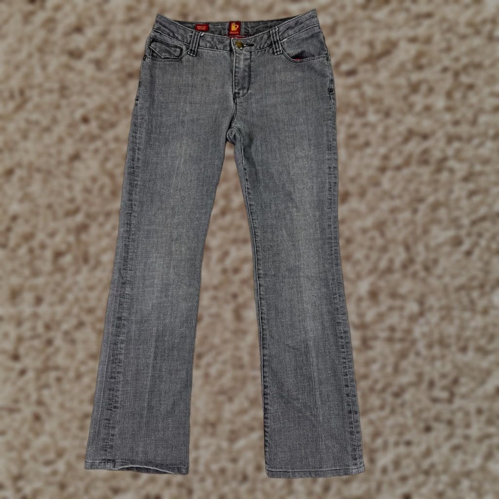 Denime OOH LA LA Jeans Women 4 Gray Denim Bootcut 29x29 Stretch Embroidered 5-Pocket Zip Mid Rise Regular Cotton Blend Brown? Size 27" / US 4 / IT 40 - 1 Thumbnail