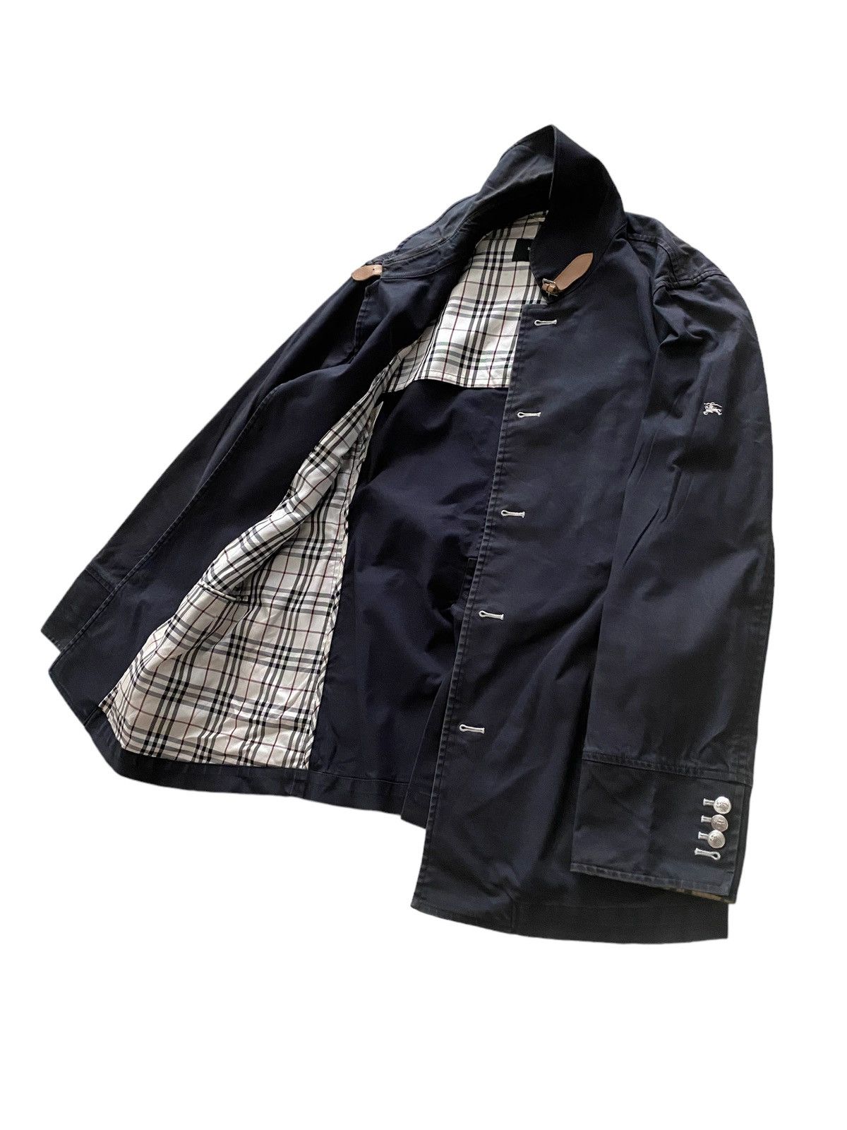 Burberry × Vintage Vintage BURBERRY LOGO Jacket Silver Button Punk design rare Size US L / EU 52-54 / 3 - 2 Thumbnail
