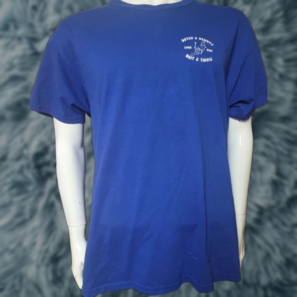 Jerzees VINTAGE Butch & Denny's Bait & Tackle T Shirt XL Men Blue Jerzees 50.50 Fishing Nautical Graphic Tee Shirt Size US XL / EU 56 / 4 - 1 Thumbnail