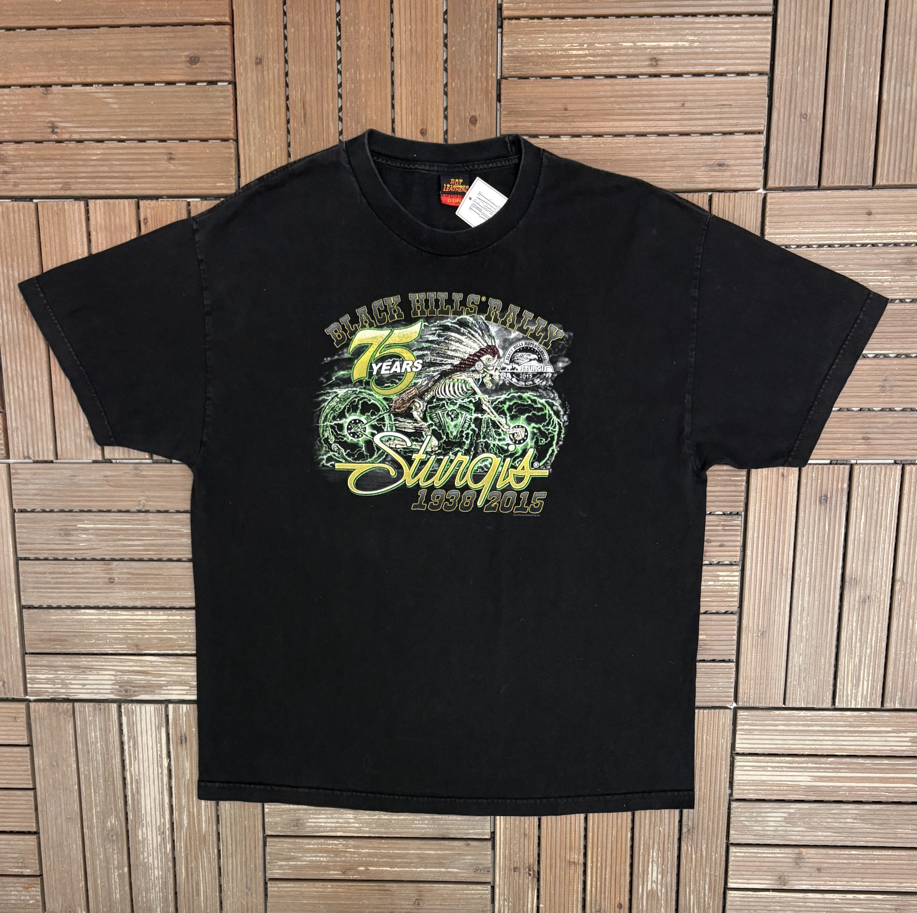 Vintage Sturgis Black Hills Rally Vintage Black T-Shirt Tee Size US XXL / EU 58 / 5 - 1 Thumbnail