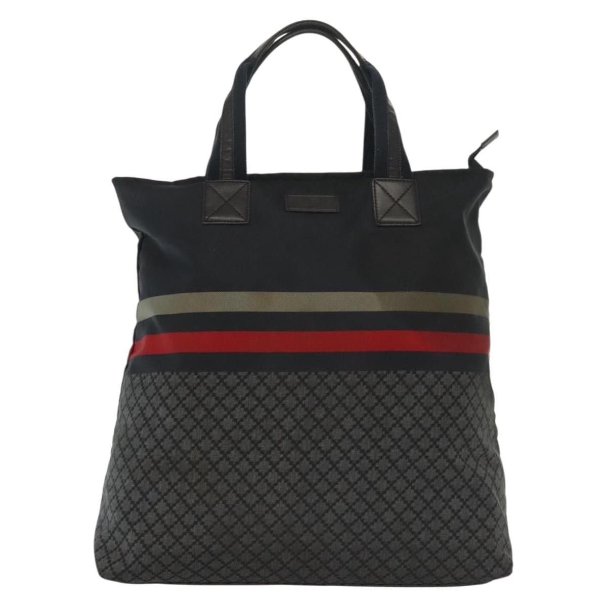 Gucci GUCCI Diamante Hand Bag Nylon Navy Gray Silver Size ONE SIZE - 2 Thumbnail