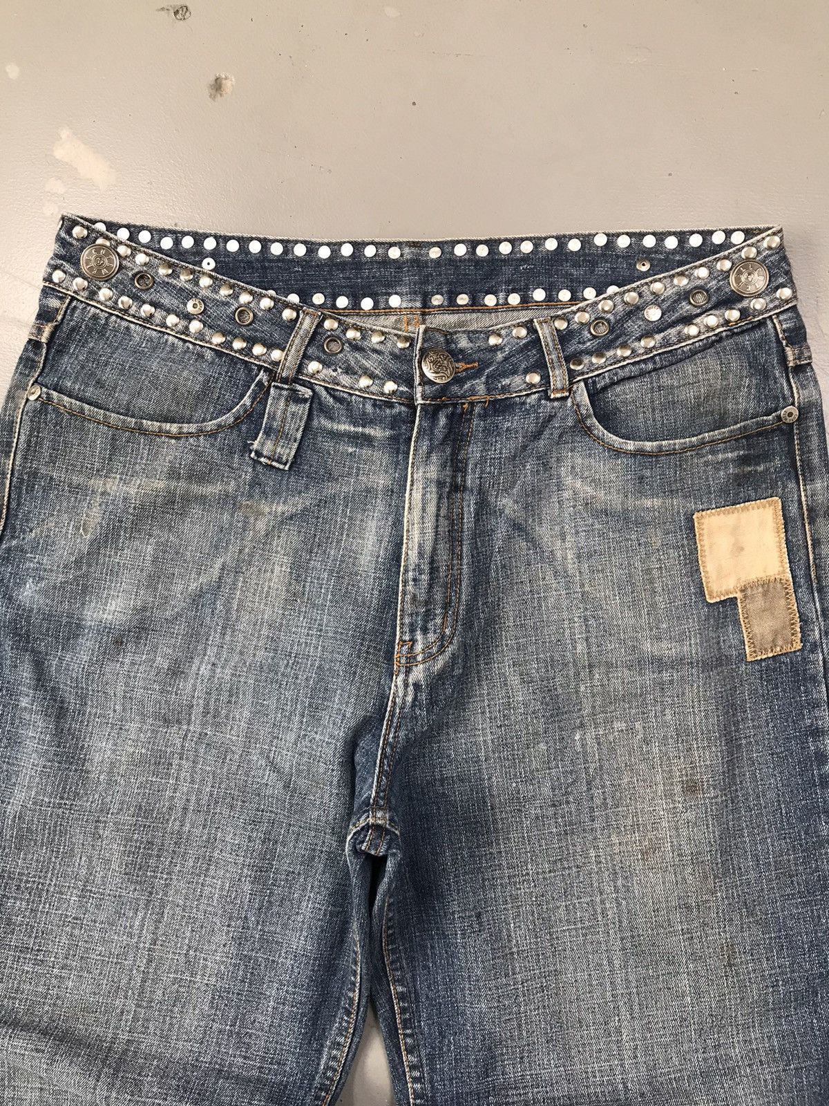 JNCO × Southpole × Vintage Vintage cute well SpellOut studs baggy fit denim Size US 40 / EU 56 - 5 Thumbnail