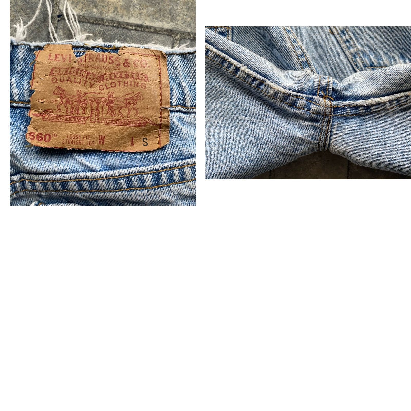 Levi's VINTAGE Levi’s 560 Jeans Women’s Blue 7 Loose Regular Fit Straight Leg USA Size 28" / US 6 / IT 42 - 10 Thumbnail