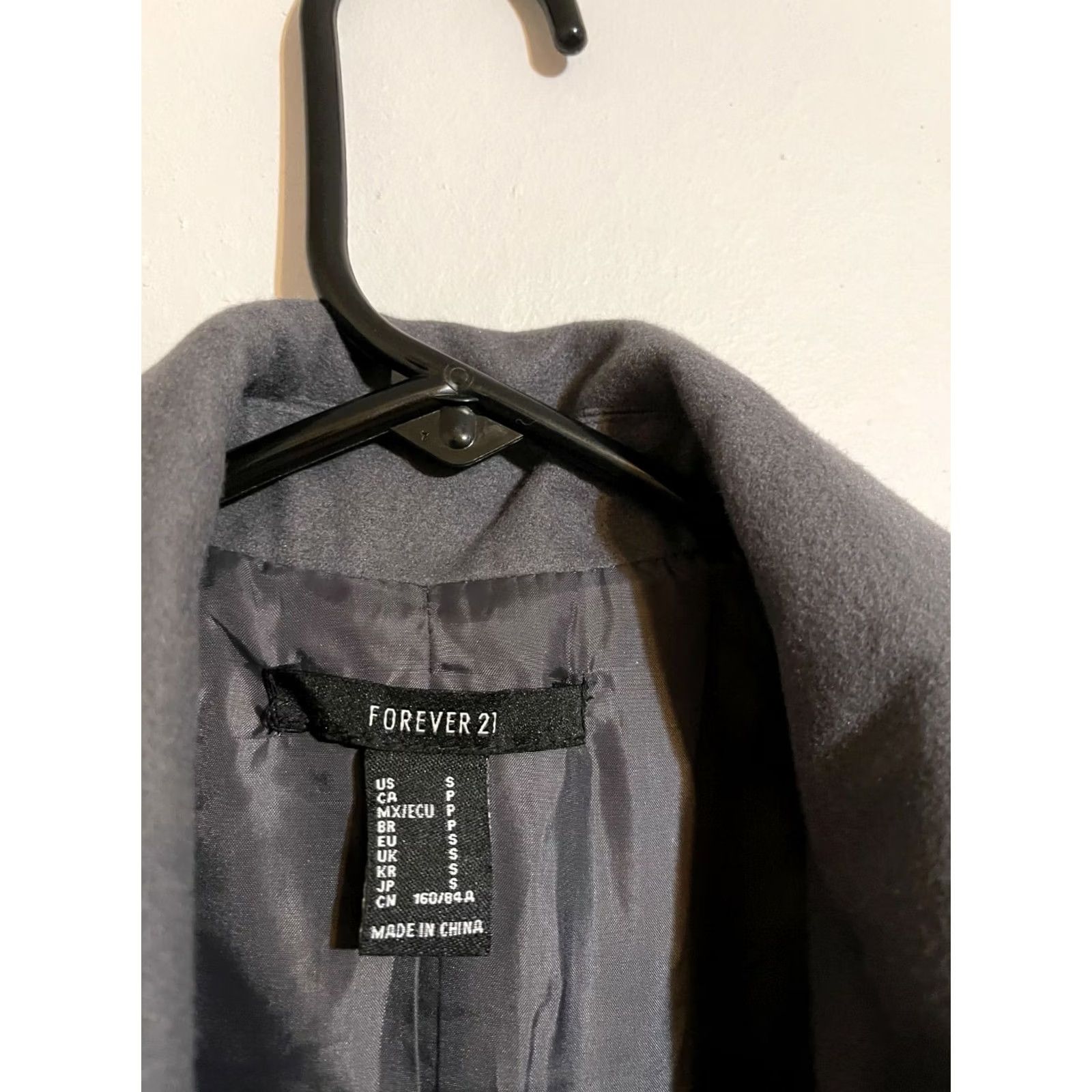 Forever 21 FOREVER 21 Coat Pea Coat Polyester Gray Women's Small S Size S / US 4 / IT 40 - 3 Thumbnail