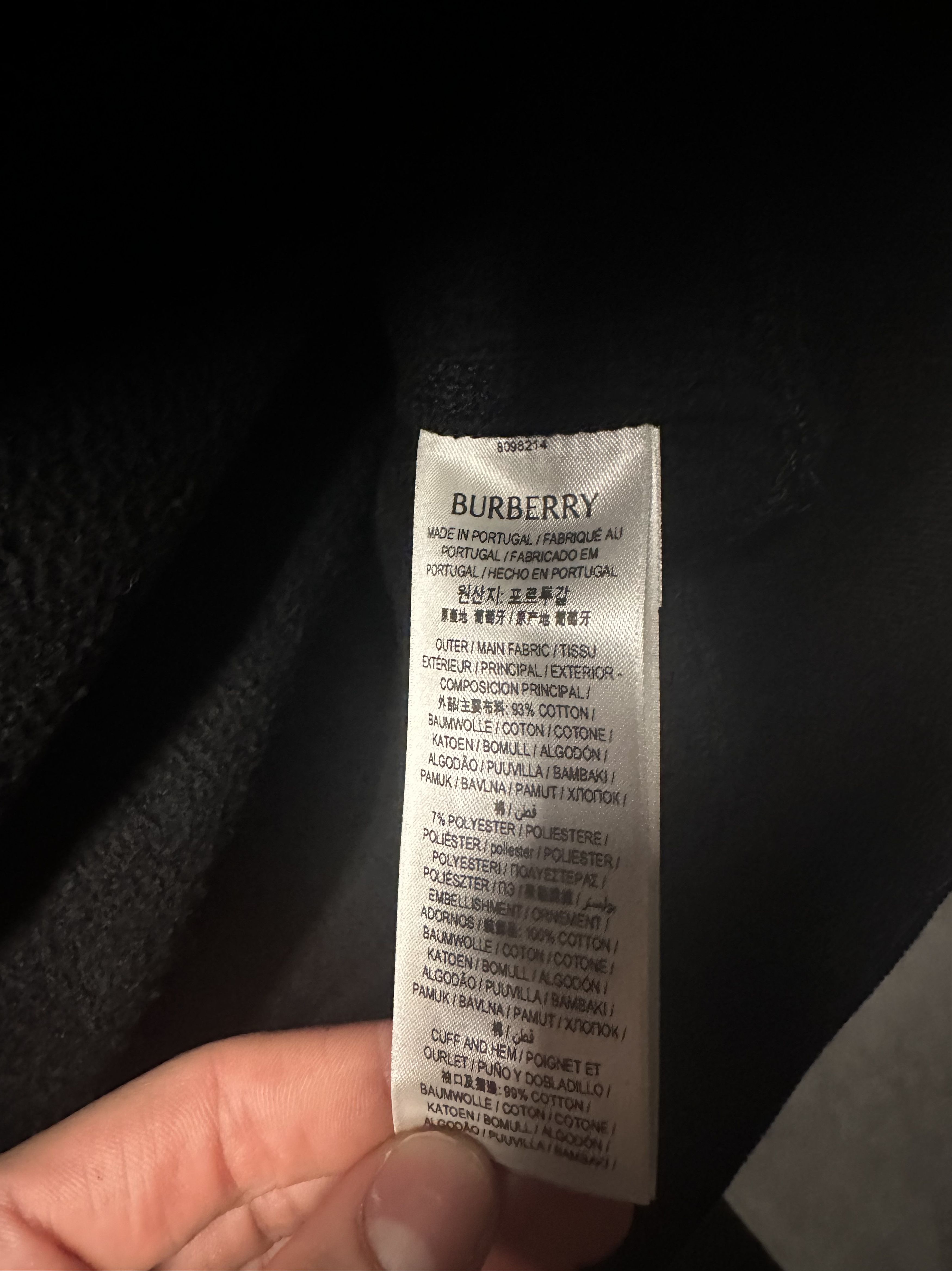 Burberry Black Cotton Blend Sweatshirt Size US M / EU 48-50 / 2 - 3 Thumbnail