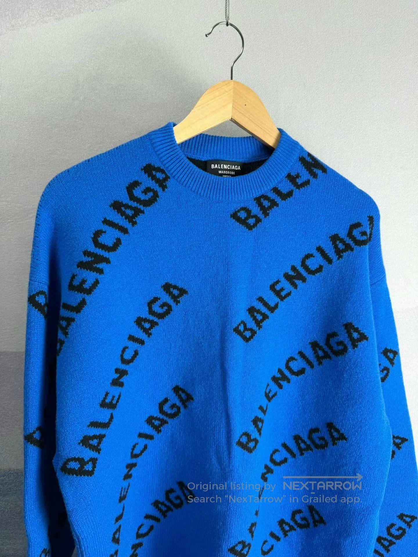 Balenciaga balenciaga blue printed wool sweater os xs. Size US XS / EU 42 / 0 - 2 Thumbnail