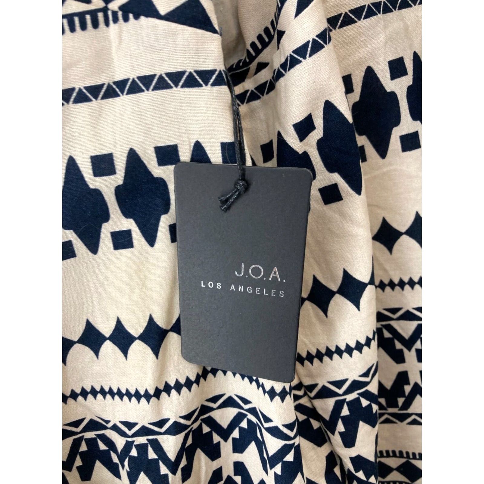 Vintage JOA Womens Dress A-Line Halter Knee Length Beige Khaki Small/Medium NWT Geometric Pattern (M) Size M / US 6-8 / IT 42-44 - 6 Thumbnail