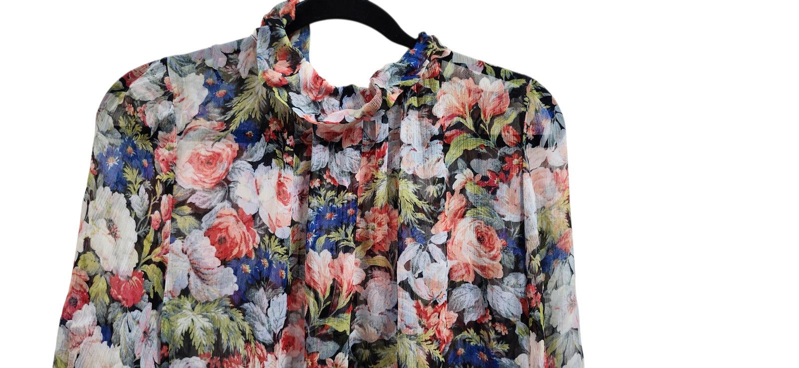 Anthropologie The Marais Printed Chiffon Maxi Dress Floral Sheer Overlay Size L / US 10 / IT 46 - 8 Thumbnail